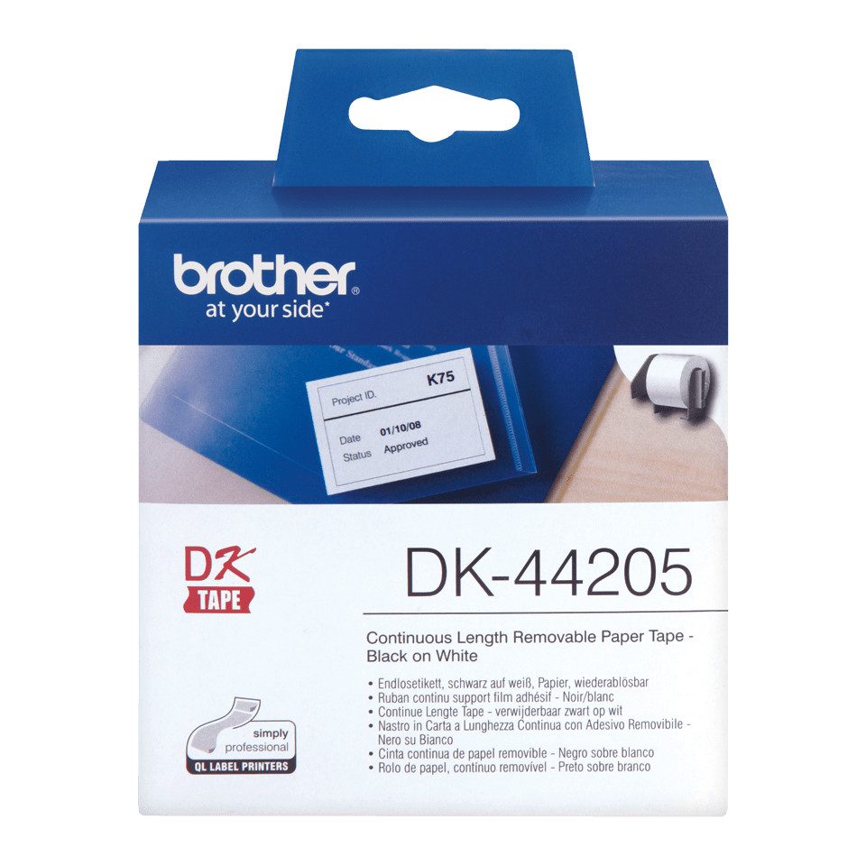 Brother Endlos-Etiketten DK-44205 ablösbar weiß, 62mm x 30 Tintenpatrone