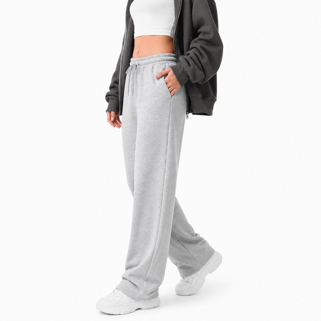 S&S Jogginghose Damen Sweathose Baumwolle Freizeit Sommer Hosen (Packung, 1-tlg., jogginghose für damen) mit High Waist & modernem Wide Leg Schnitt