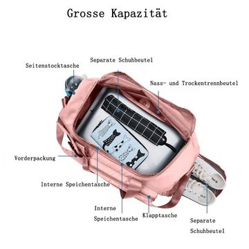 Houhence Reisetasche Faltbare Reisetasche Gepäcktasche Große Wasserdicht Sporttasche