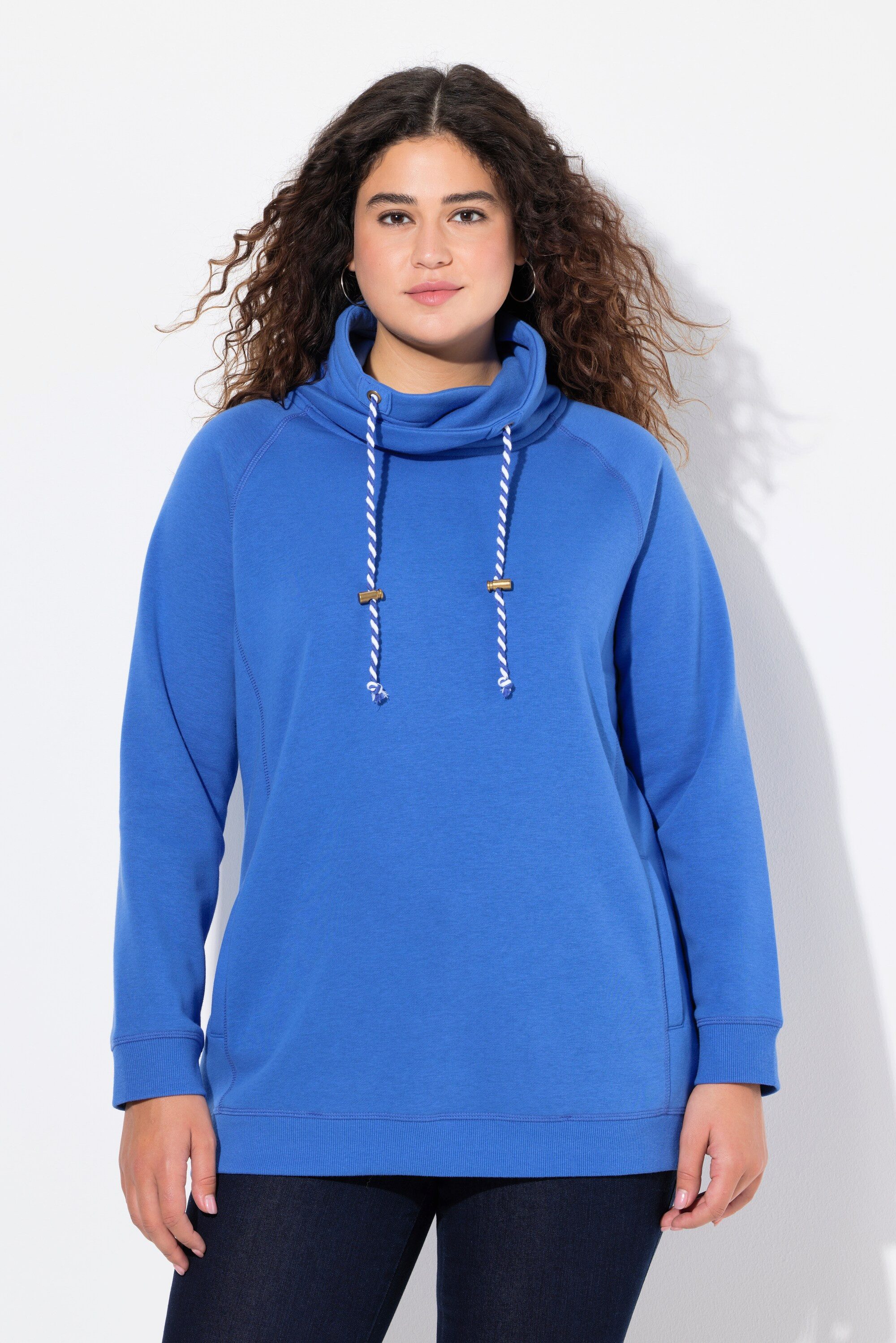 Ulla Popken Sweatshirt Bis 64 Sweatshirt mit Stehkragen Pullover günstig online kaufen