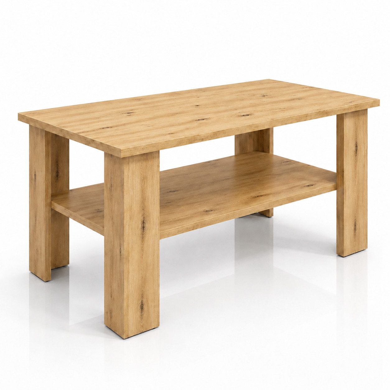 OTTO home Couchtisch CT 2 Wohnzimmertisch, Sofatisch, Beistelltisch, Kaffeetisch, Mit Ablage, quadratisch/rechteckig, weiß Hochglanz oder Artisan-Dekor – Bild 4 von 5