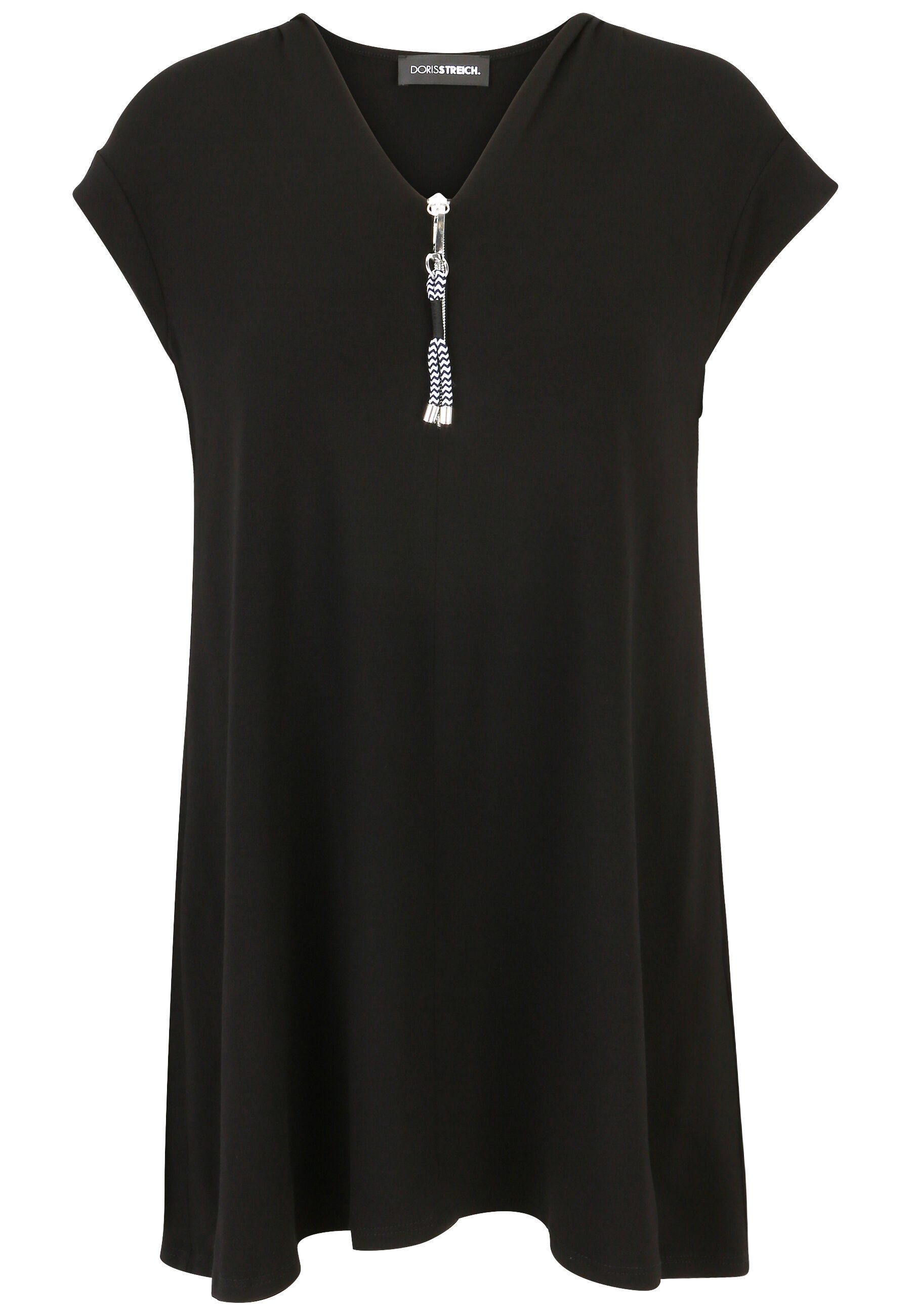 Doris Streich Longshirt (1-tlg) mit dekorativen Reißverschluss