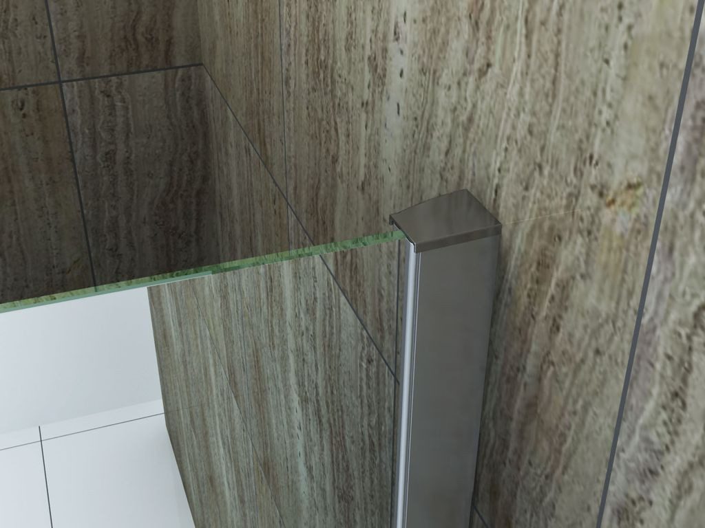 Alphabad Walk-in-Dusche 10 mm Spiegelglas Duschtrennwand günstig online kaufen