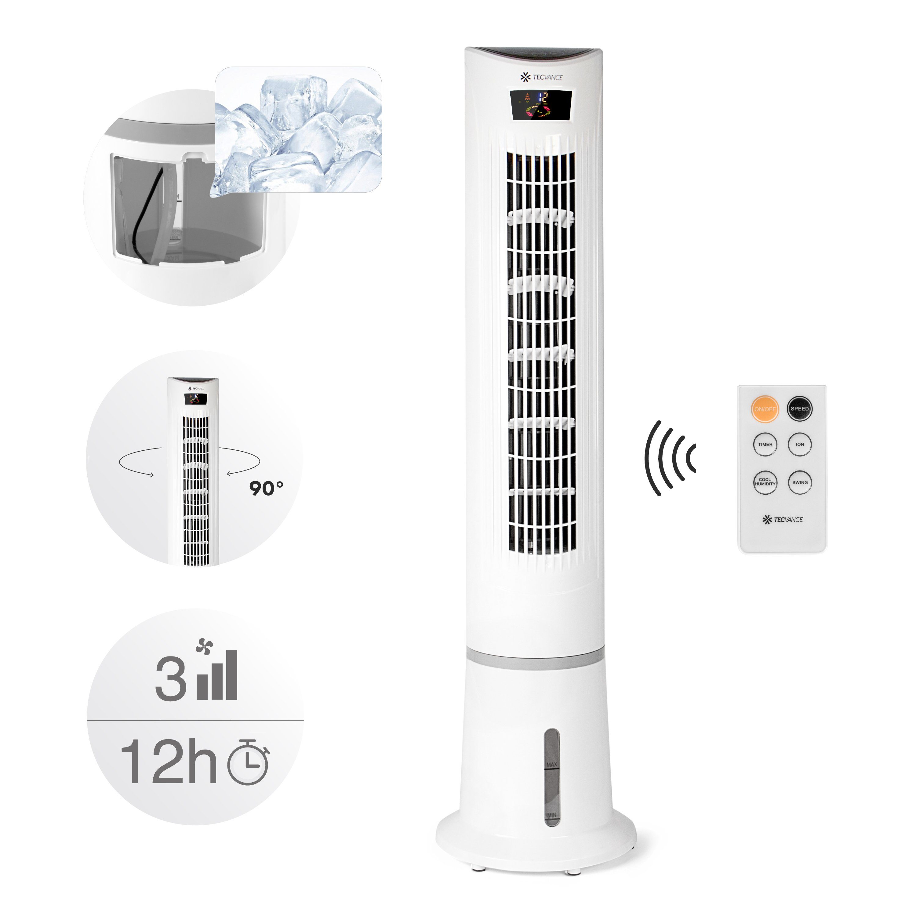 Tecvance Turmventilator, Turmventilator mit Ionisator