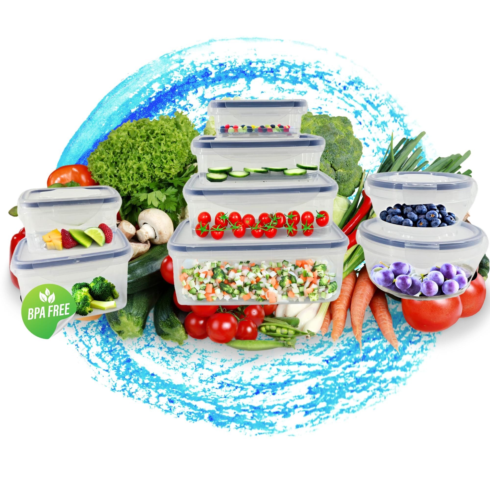 TronicXL Vorratsdose Frischhaltedosen Set Dosen mit Deckel Klick Frischhaltedose Kunststoff, Kunststoff