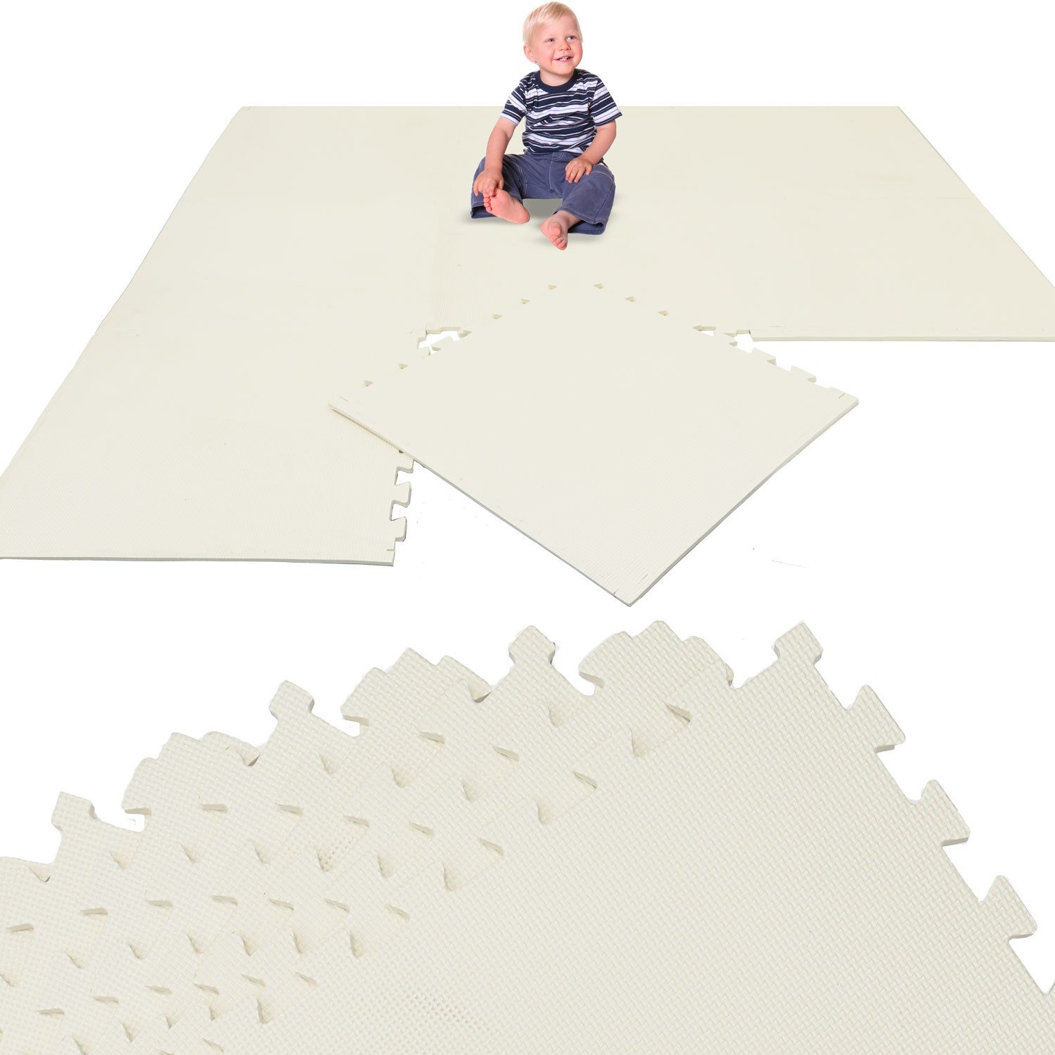 LittleTom Puzzlematte für Kinder 8 Teile Spielmatte 50 x 50cm Krabbelmatte fürs Kinderzimmer, (8-tlg), EVA-Schaum Spielunterlage - Puzzle Teppich - Bodenmatte Spielteppich