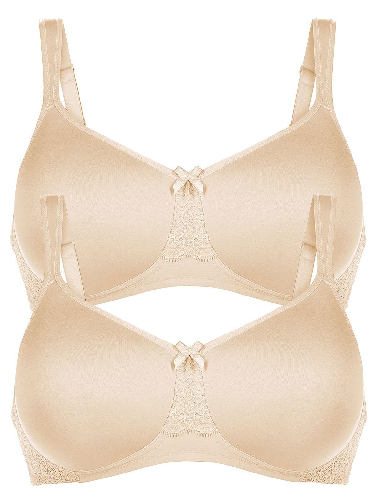 Set: Schalen-BH 2er Pack Komfort BH mit Schale Havanna