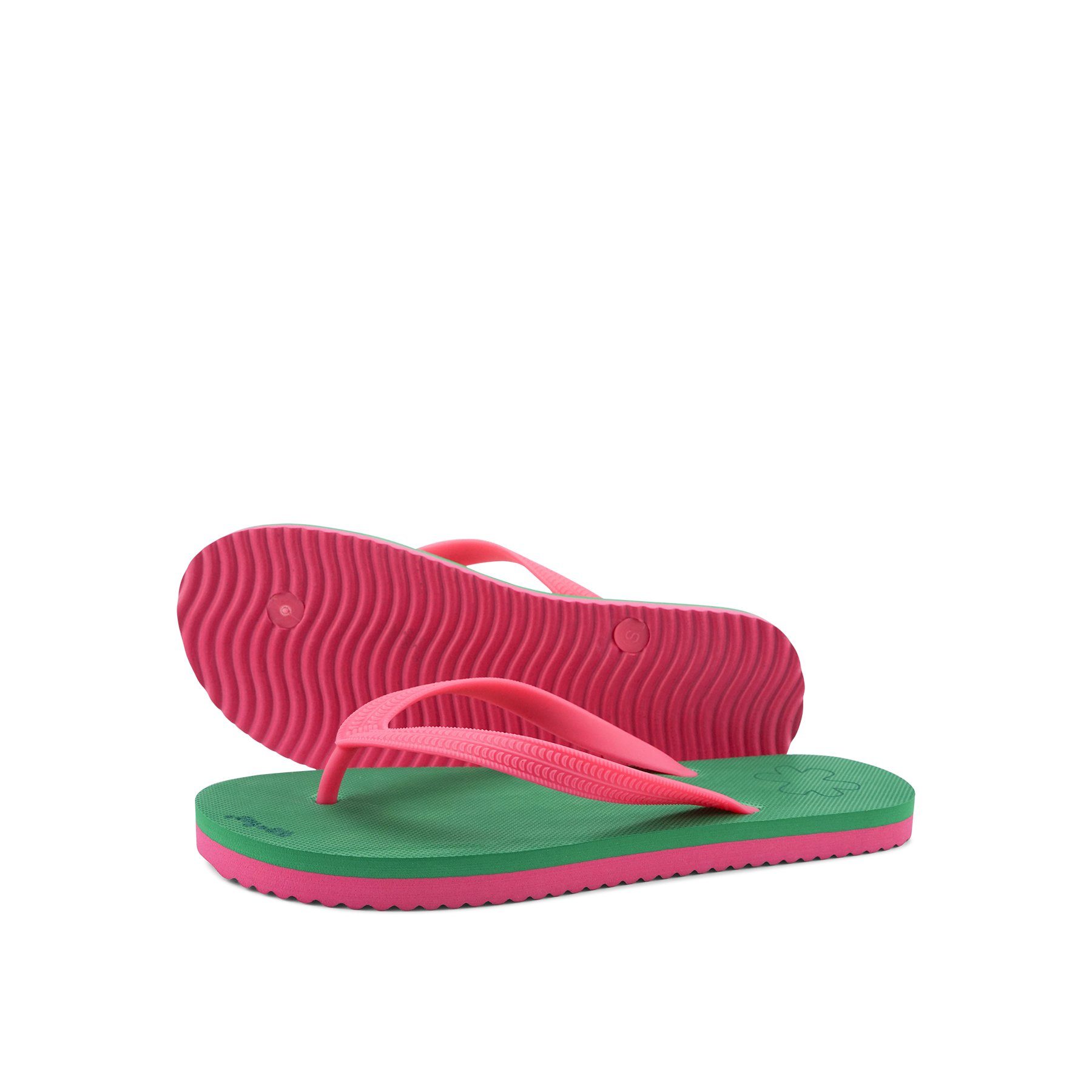 Flip Flop originals*color block Zehentrenner smaragdgrün / pink