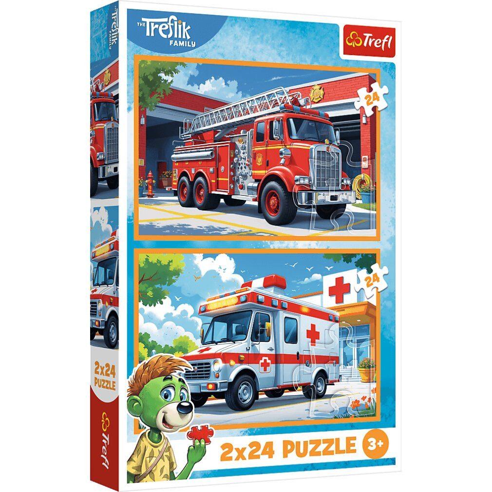 Trefl Puzzle Puzzle - 2×24 pieces - In the Land of Joy - ik Family - 34447, Puzzleteile