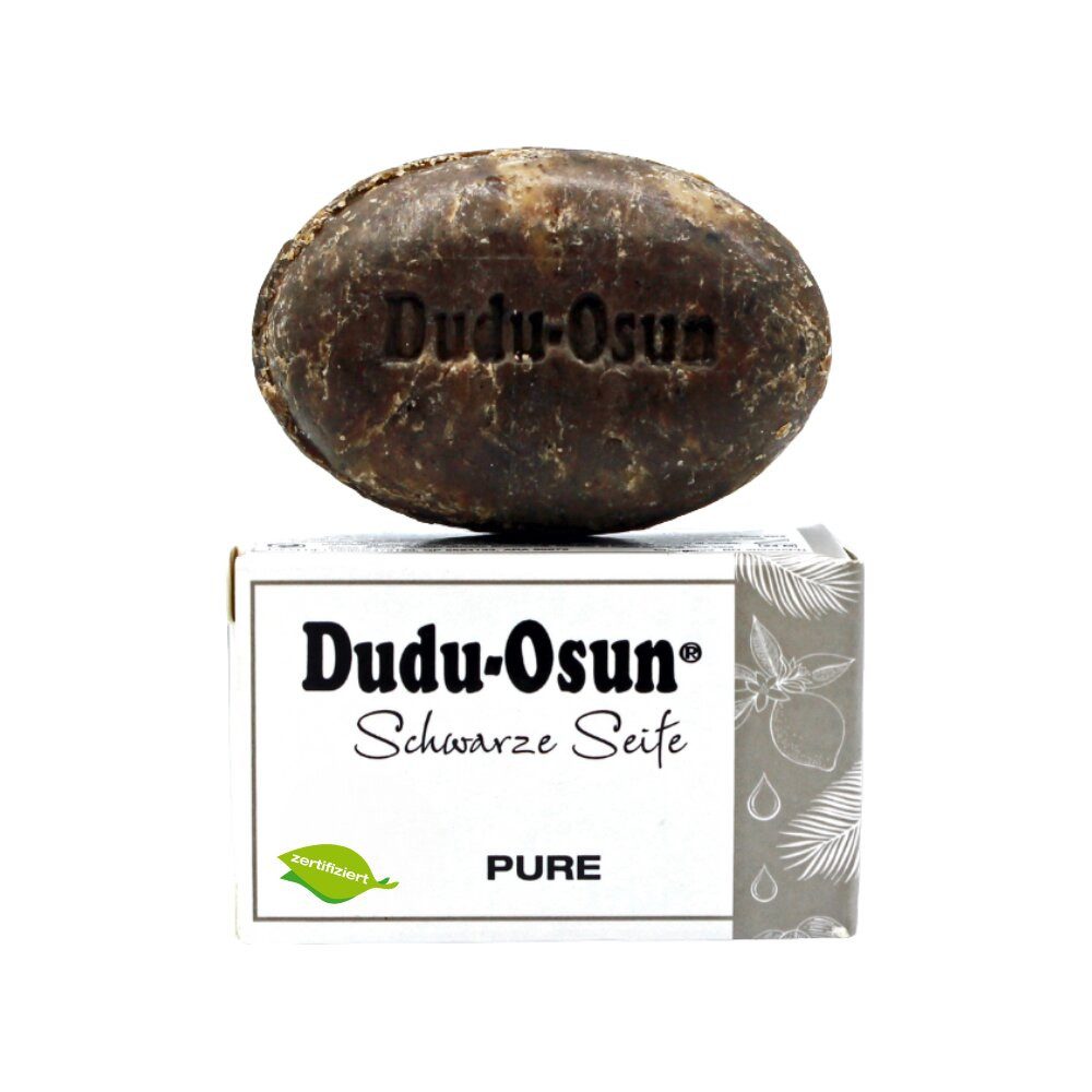 Dudu-Osun Feste Duschseife schwarze Seife pure, Schwarz, 25 g