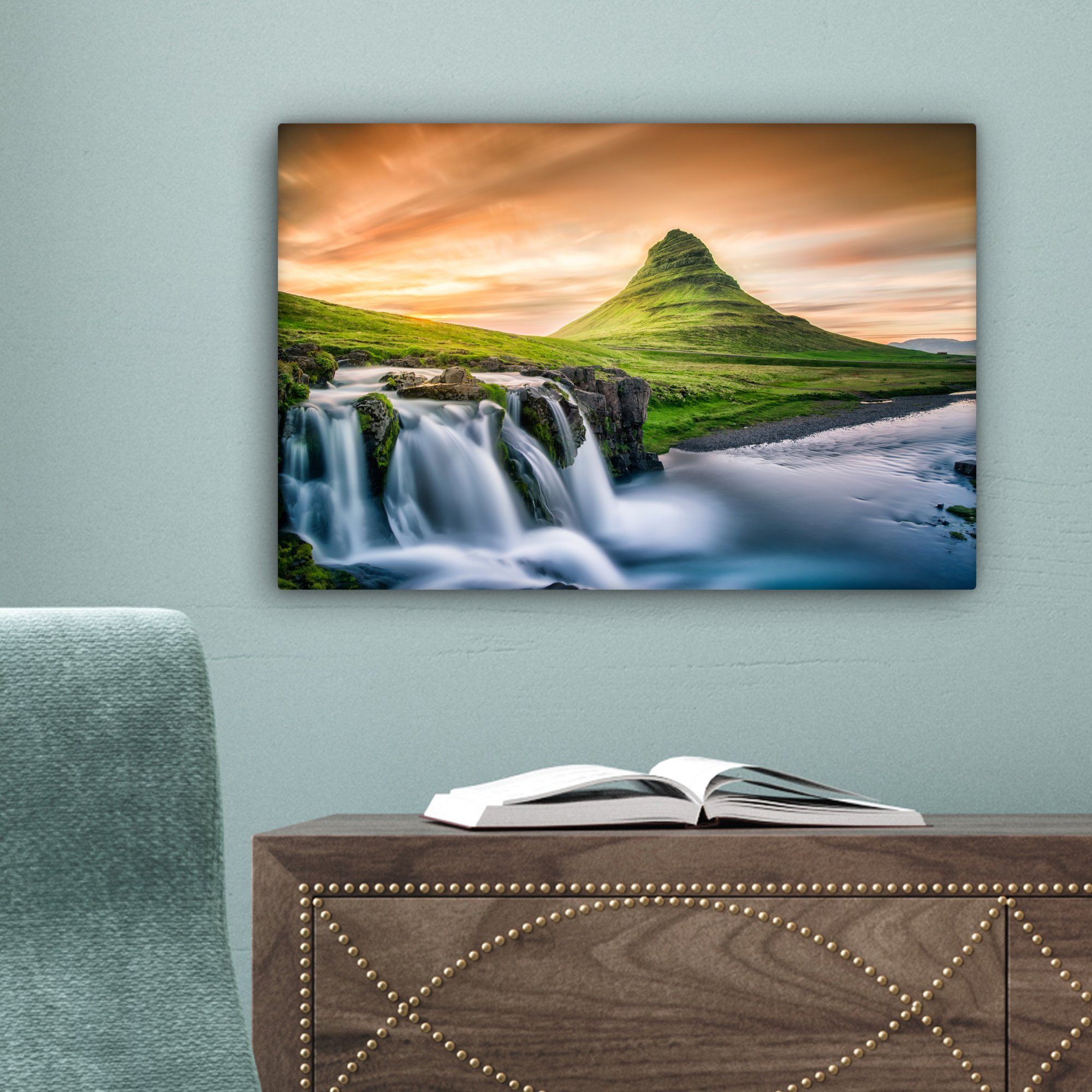 Wandbild OneMillionCanvasses® Leinwandbild (1 Leinwandbilder, Wanddeko, cm Aufhängefertig, Kirkjufell Der St), Island, in 30x20