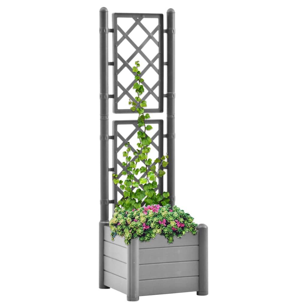 vidaXL Rankgitter 43 x 43 x 142 cm Rankhilfe Blumenkübel Pflanzkübel mit Rankgitter Spal