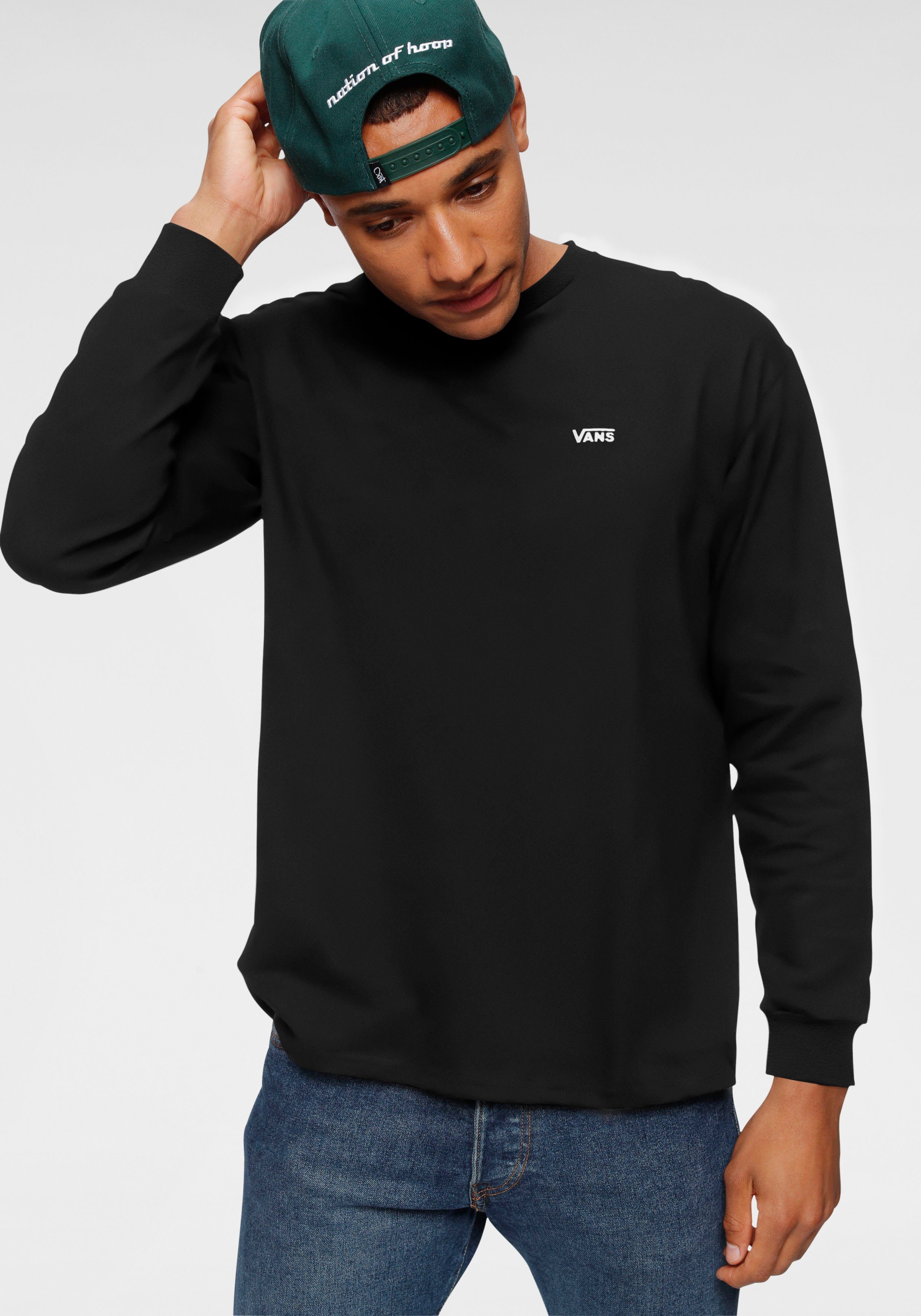 Vans Langarmshirt LEFT CHEST HIT LS BLACK-WHITE