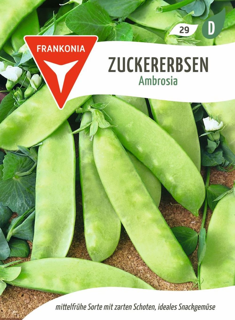 FRANKONIA Gemüsesamen Zuckererbse, Ambrosia - Saatgut Samen, Pisum sativum
