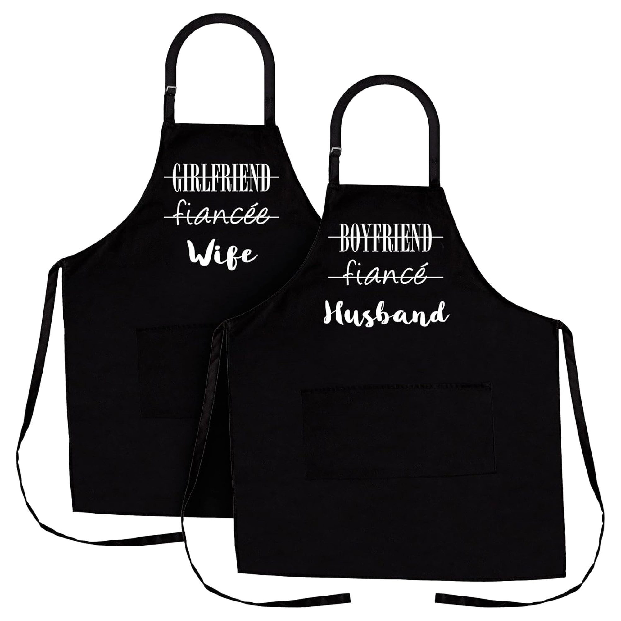 nomsum Kochschürze 2-tlg. -Set für Paare in Schwarz aus Polyester Kochschür günstig online kaufen