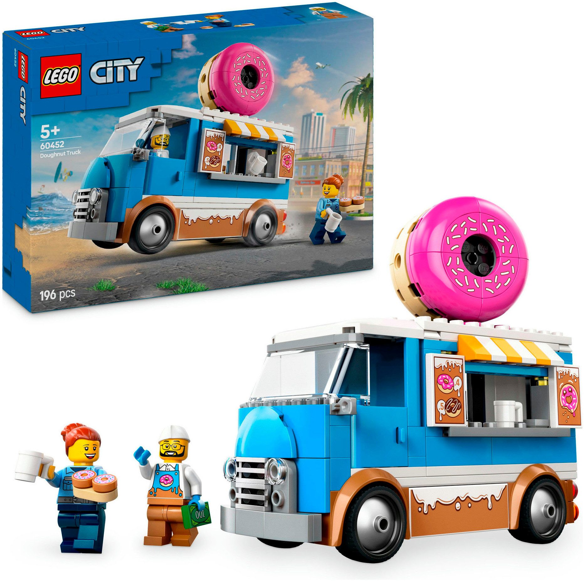 LEGO® Donut Truck (60452), LEGO City Konstruktionsspielsteine, (196 St), Ma günstig online kaufen