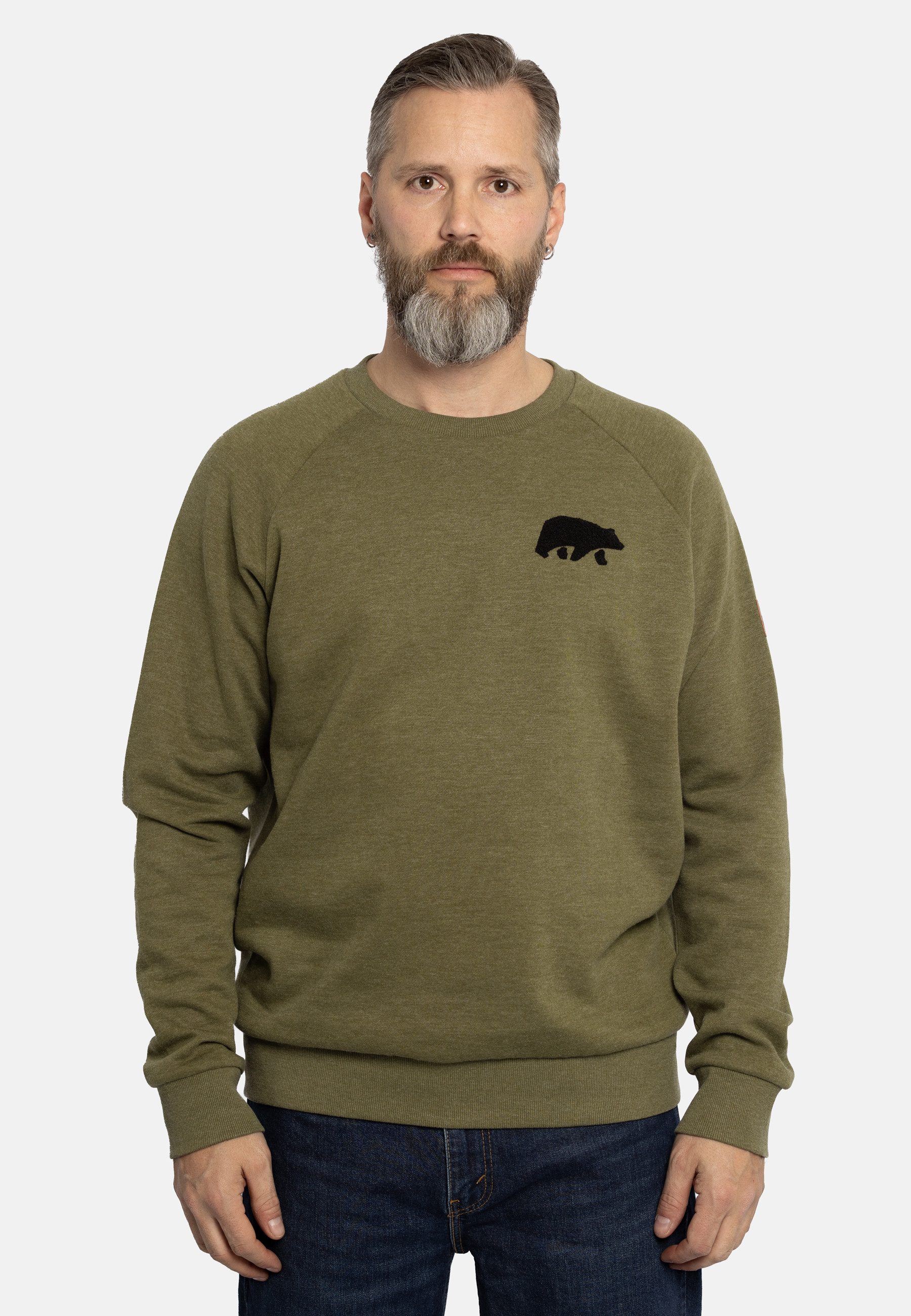 FORSBERG Sweatshirt mit Frottee Logo