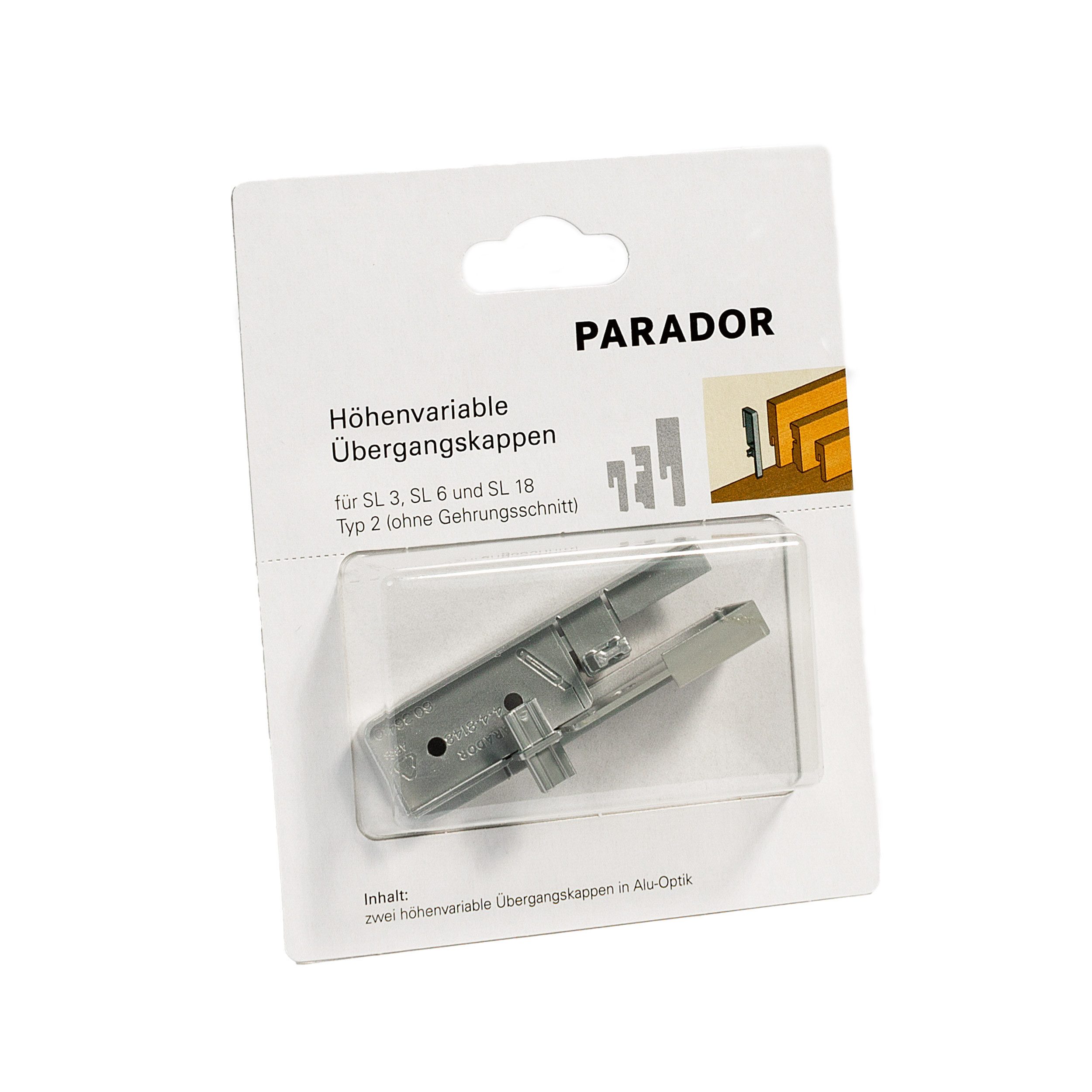 PARADOR Sockelleisten-Zwischenstücke variabel Typ 2 für Sockelleisten SL 3, SL 5, SL 5 WF und SL 18, L: 2 cm, H: 14 cm, Für einen optimalen und sauberen Übergang, 1-St., Kein Gehrungsschnitt erforderlich, Auf den universellen Einsatz SL 3, SL 5,SL 5 WF und SL 18 abgestimmt