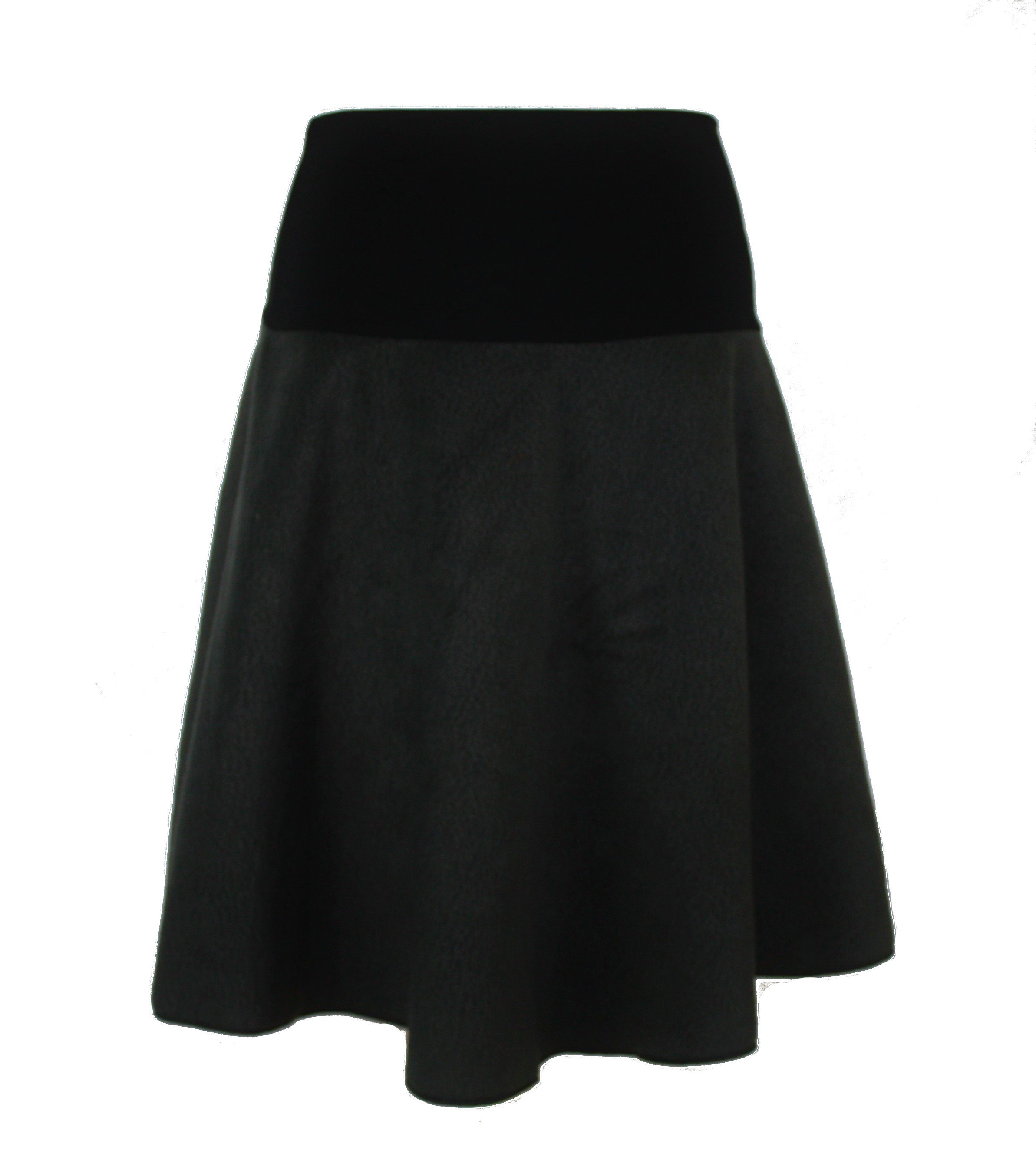 dunkle design A-Linien-Rock Fleece 57cm elastischer günstig online kaufen