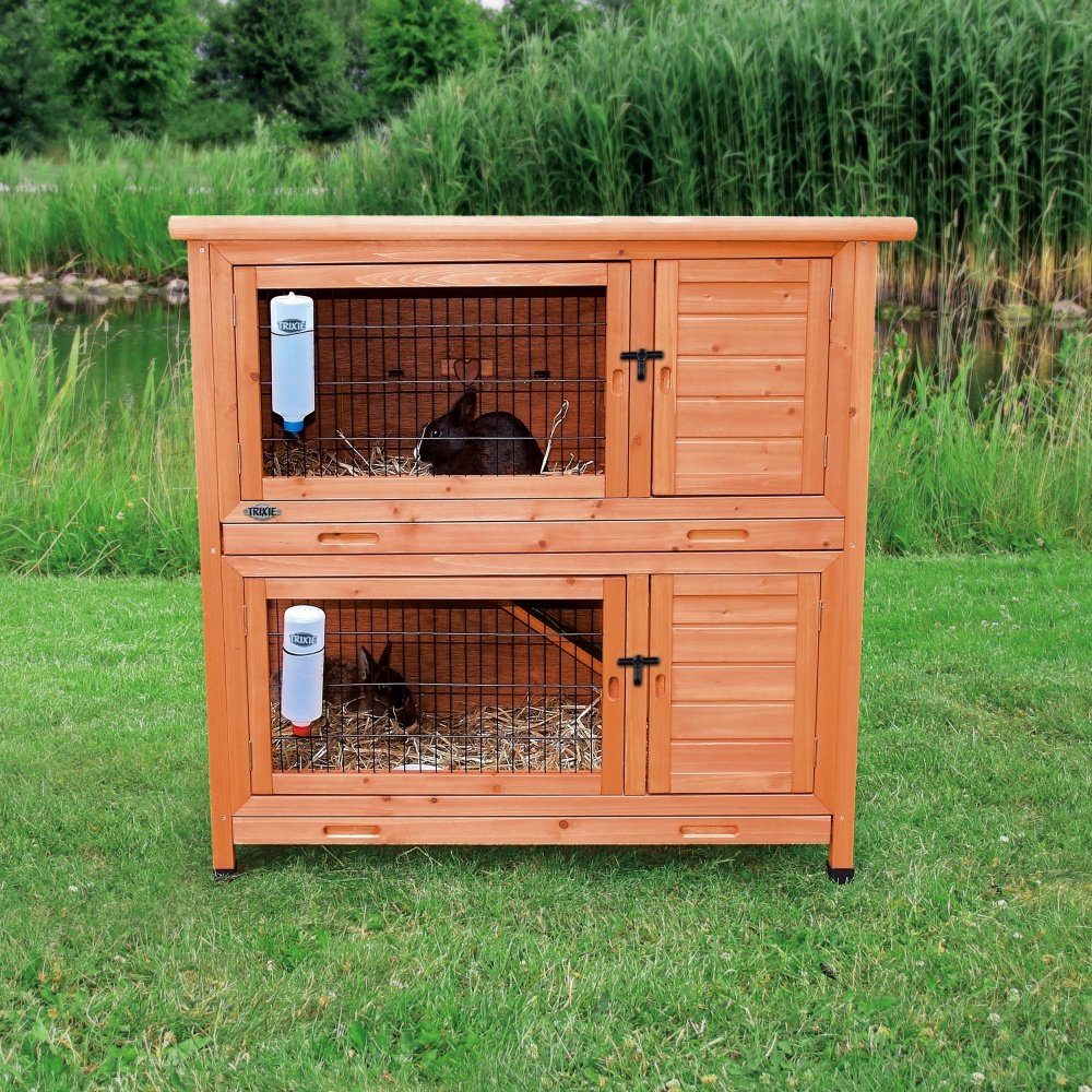 TRIXIE Kleintierstall natura Kaninchenstall, 2 Etagen 116 x 111 x 65 cm günstig online kaufen