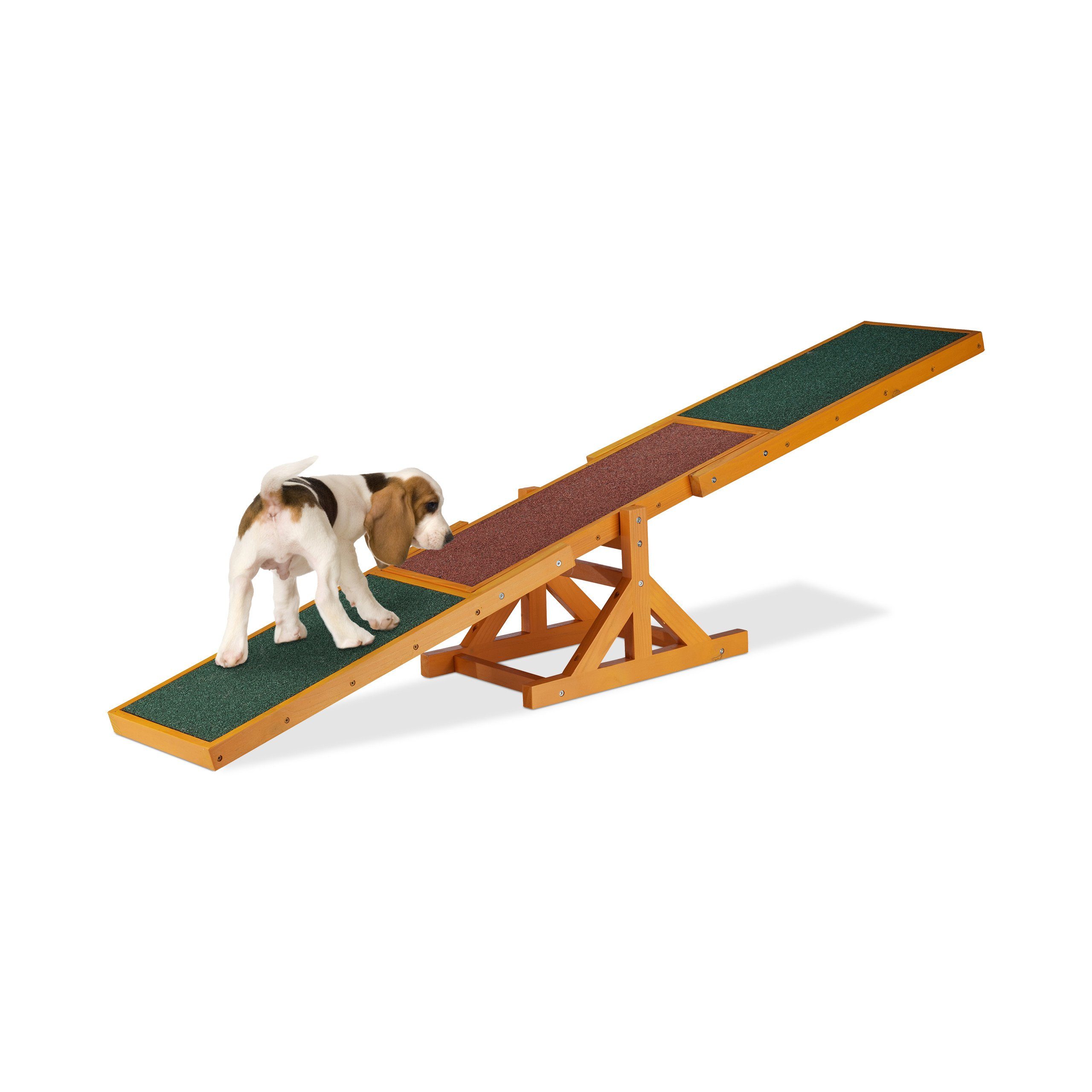 relaxdays Tier-Wippe Dog Agility Wippe, Holz