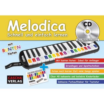 Cascha Starter Pack blue Melodica, Set, inkl. Tasche, Lernbuch und Mundstück