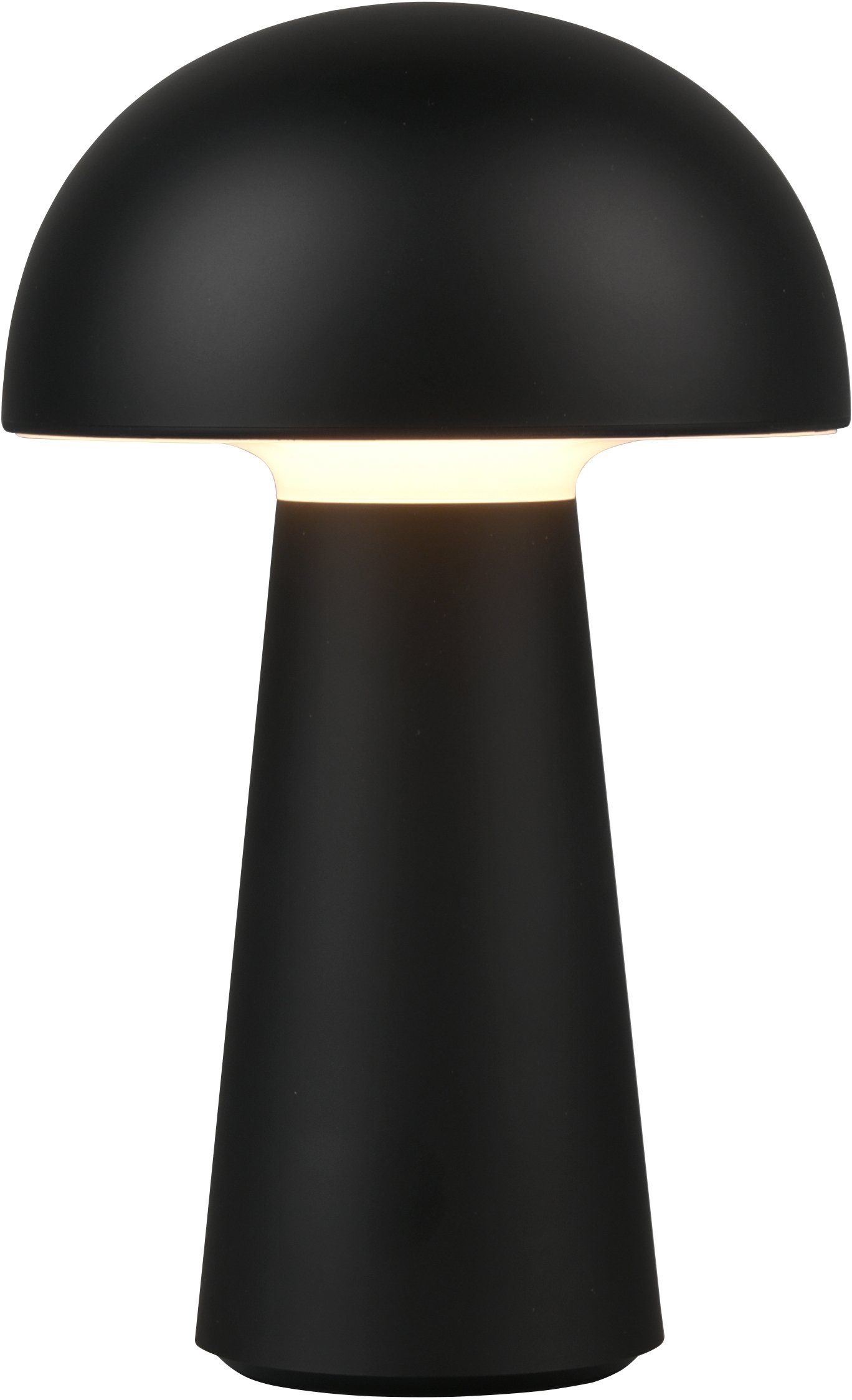 Dimmfunktion, Warmweiß, Tischlampe, TRIO LED fest schwarz LED Lennon, integriert, Touchdimmer, 2er Set 4-fach Leuchten Außen-Tischleuchte USB, IP44 Ladefunktion LED per