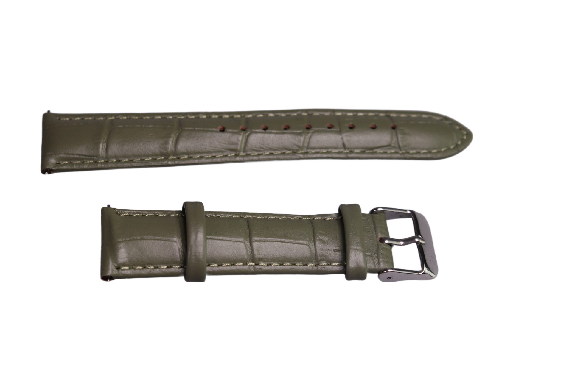 Eichmüller Часыring Часыband Olive 20 mm, (2-tlg), Echt Leder