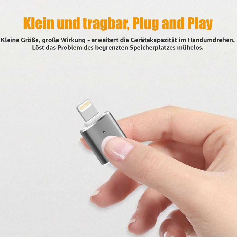 neue dawn 3 Stück USB A auf USB C OTG Adapter für iPhone Samsung iPad Android USB-Adapter Lightning, USB Typ A, USB-C zu USB Typ A, USB-C, für iPhone Duo/18/17/ – Bild 4 von 5