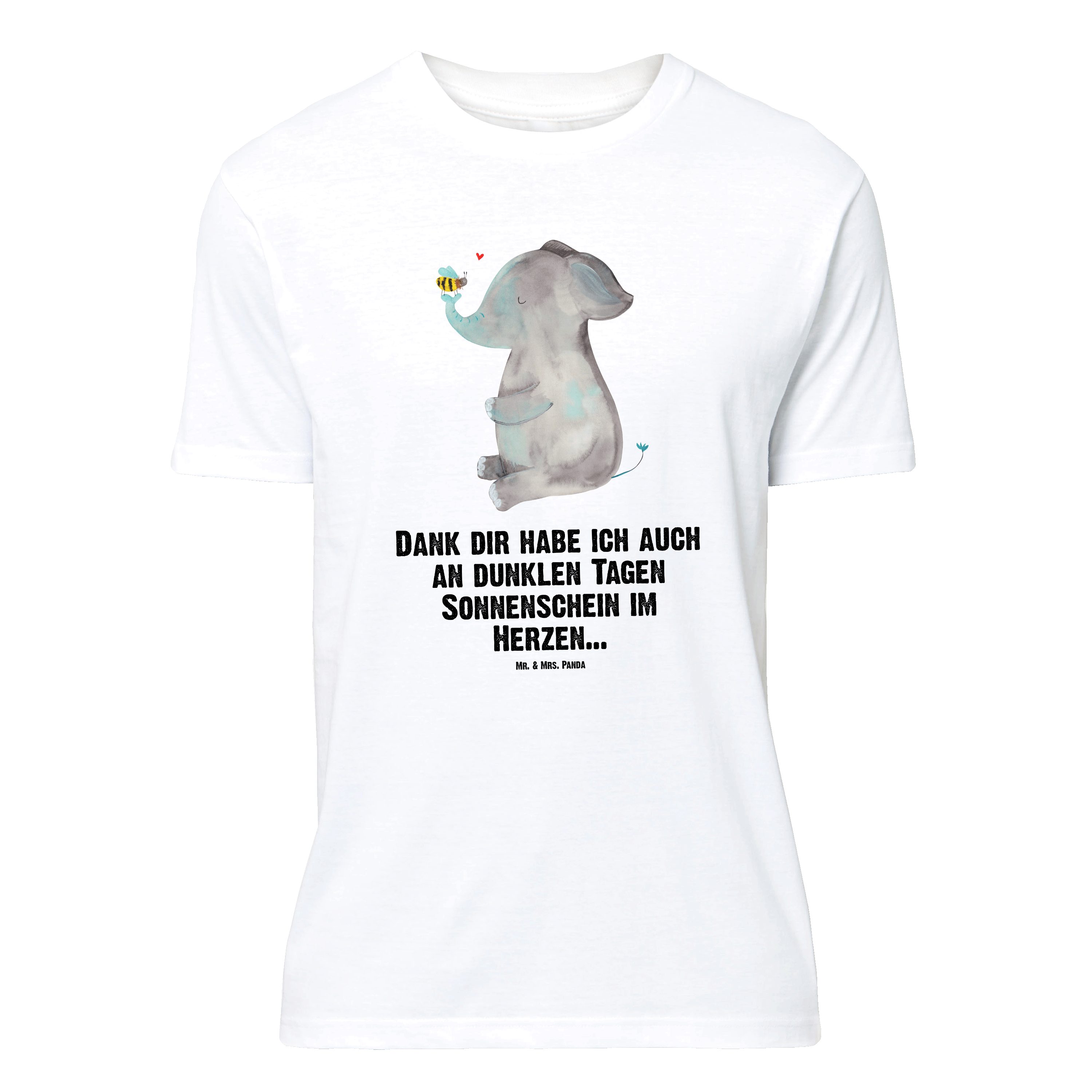 T-Shirt Elefant Biene, Tshirt, Weiß, Lustiges T-Shirt, mit Spruch, Shirt, Lie