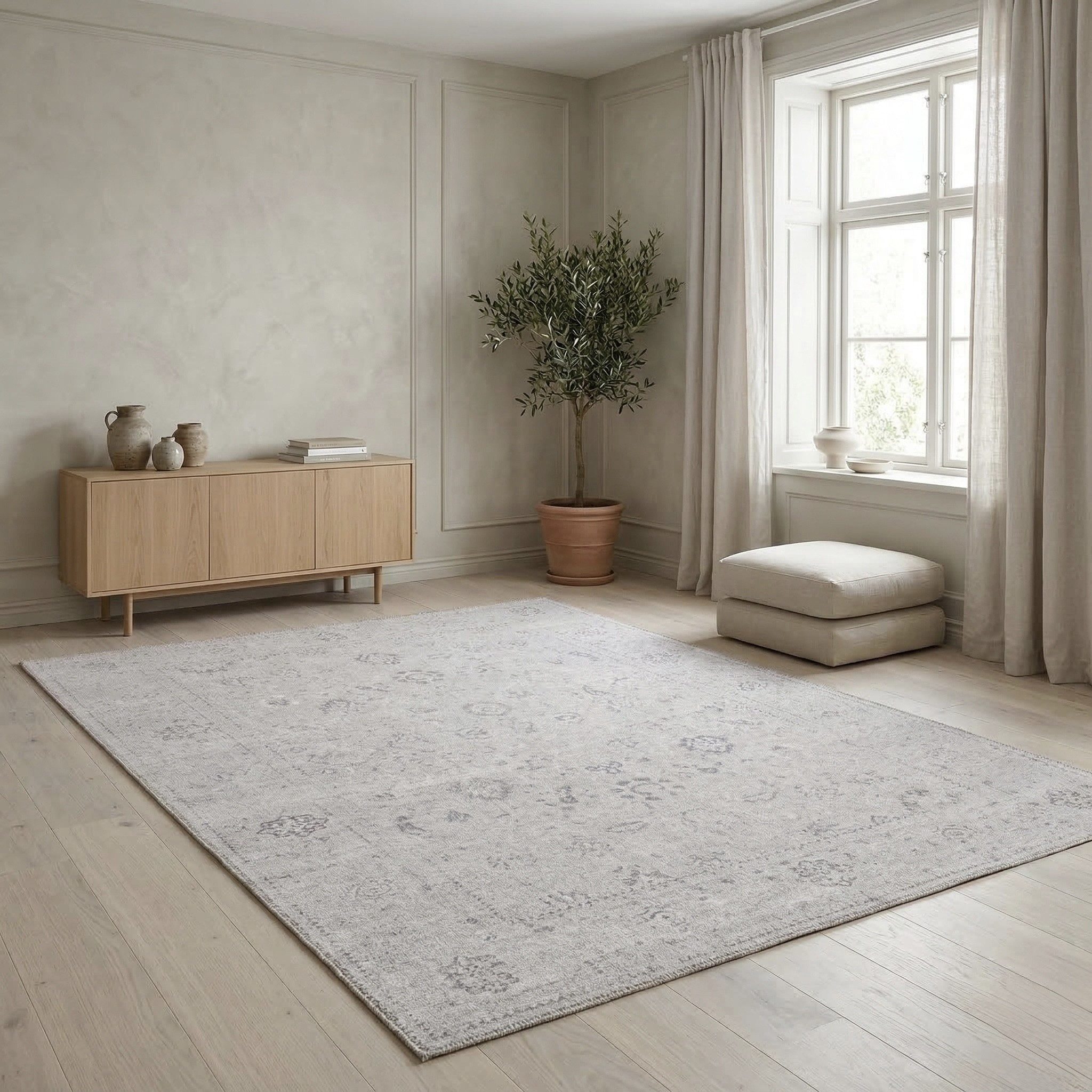 Sehrazat Teppich Vintage 3580, auch als Läufer, rechteckig, Höhe: 5 mm, waschbare Vintage Teppiche, Kurzflor