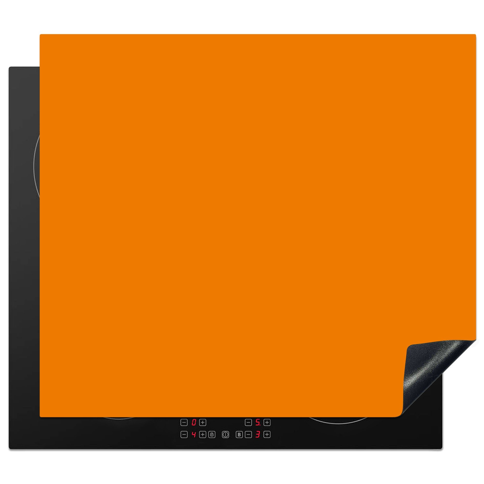 MuchoWow Herd-Abdeckplatte Orange - Jahreszeiten - Herbst - Farbe, Vinyl, (1 tlg), Abdeckplatte für Ceranfeld, Herd Inductionsmatte, 57.6x51.6 cm