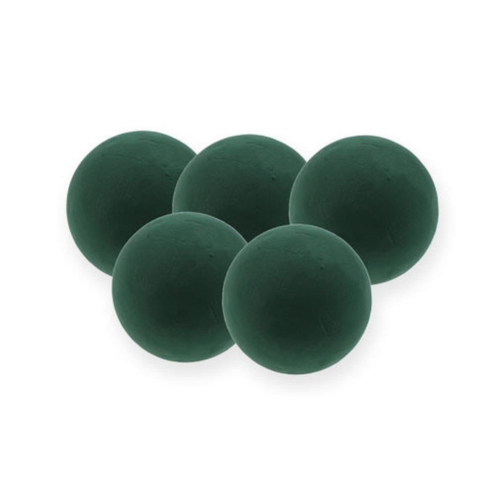 Oasis Bastelnaturmaterial Steckschaum Kugel Mini Dunkelgrün Ø9cm Floristikbedarf DIY, 10 Stück