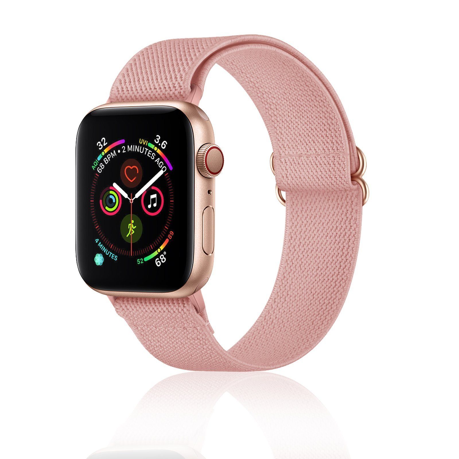 Diida Smartwatch-Armband Watch Band,Uhrenarmbänder,Uhrenarmband,für Apple watch 1-7,38, 40mm rosa