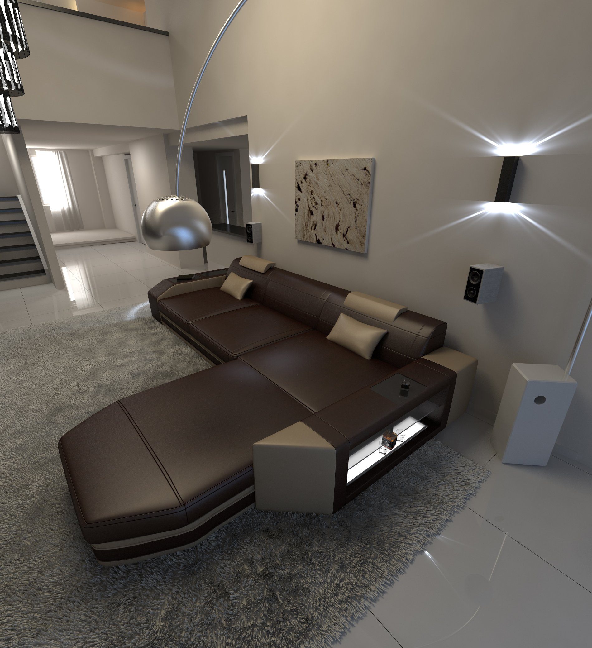 Sofa Dreams Ecksofa Ledercouch Sofa Leder günstig online kaufen