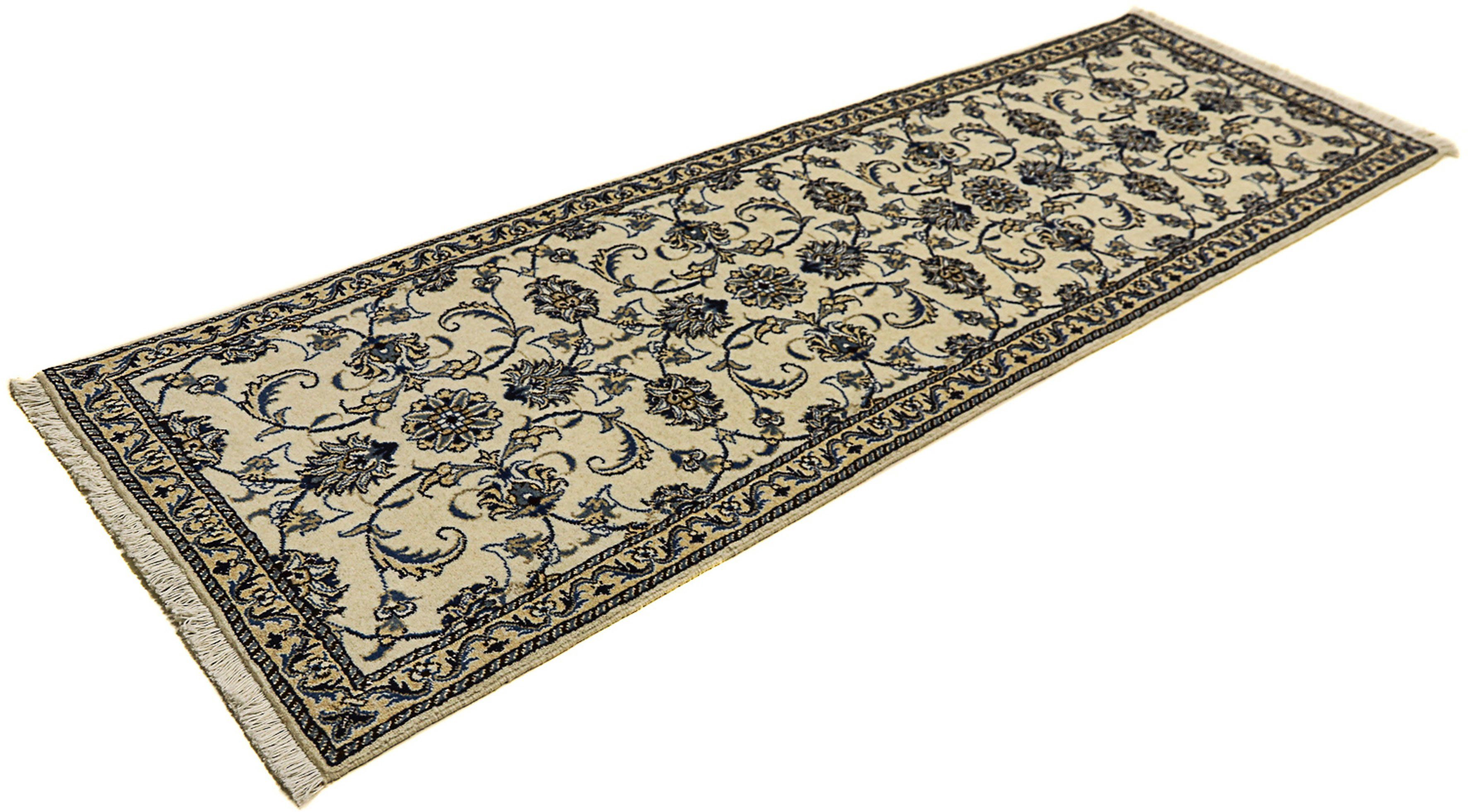 Orientteppich Perser - Nain - 240 x 78 cm - beige, morgenland, rechteckig, Höhe: 12 mm, Wohnzimmer, Handgeknüpft, Einzelstück mit Zertifikat