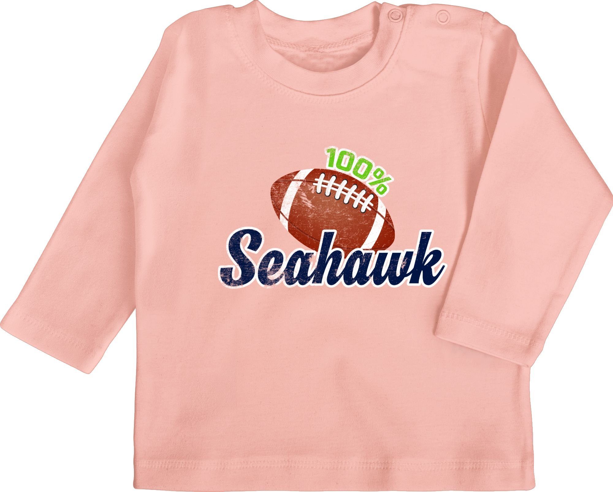 Shirtracer Babyrosa T-Shirt Baby Seahawk Bewegung 100% & 2 Sport