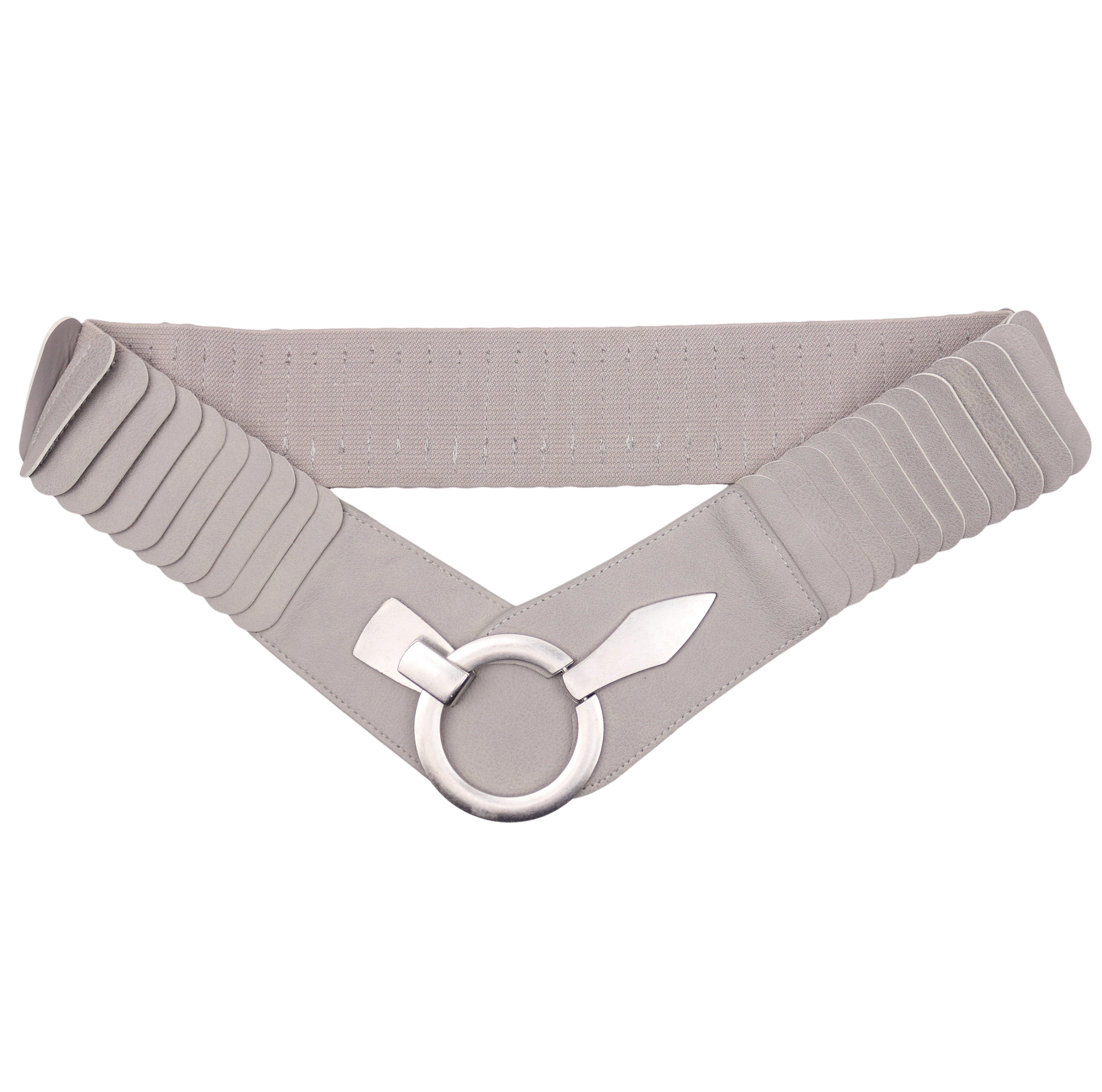 MIRROSI Taillengürtel Leo Unifarbe breit 6cm für Taillenumfang 85 bis 110cm, ONESIZE (Angenehmes Tragesgefühl, Leopard Muster, Unifarben) Breiter Stretch Gürtel