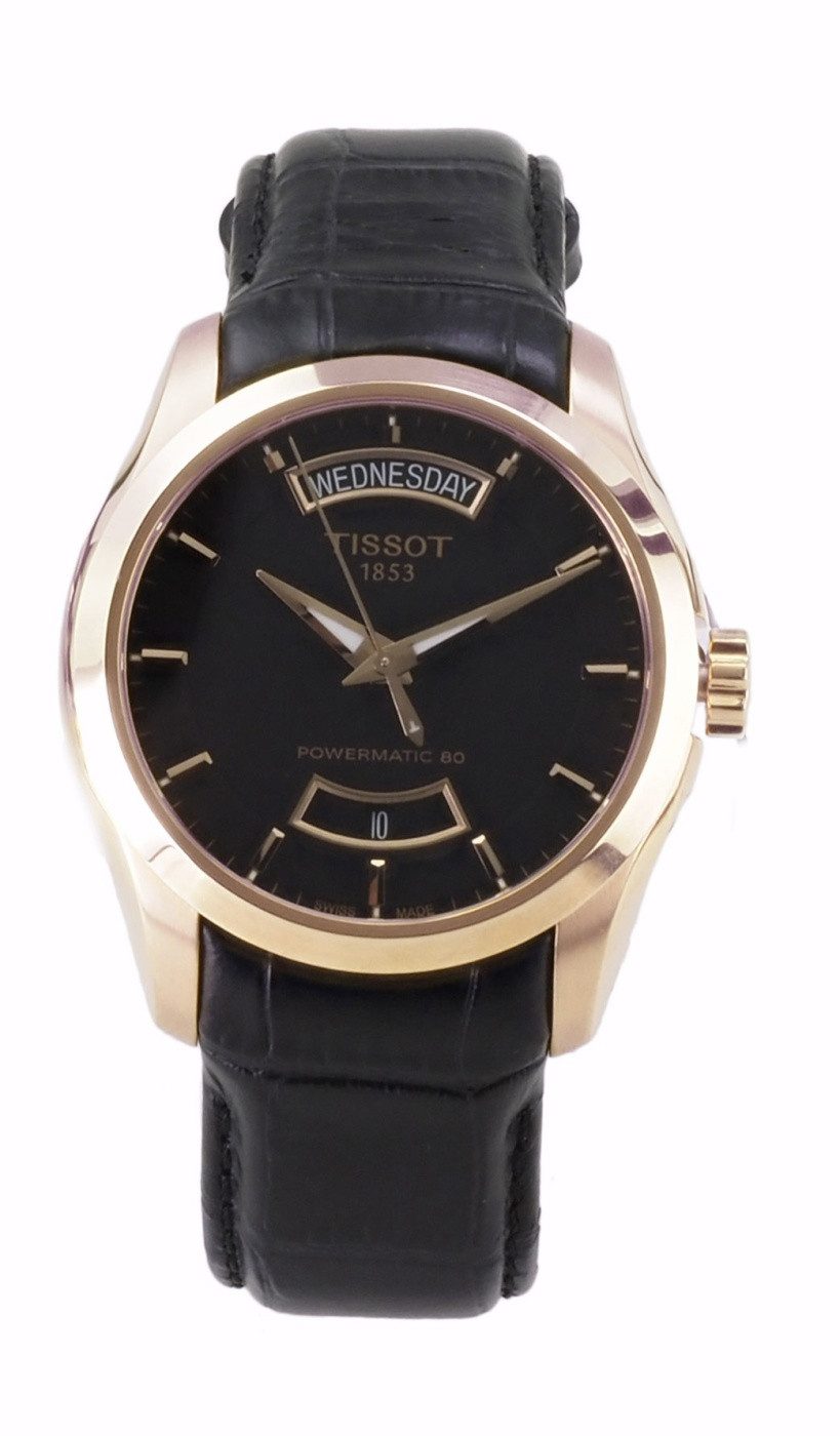 Tissot Automatikuhr Tissot Herren Automatik Uhr Couturier Powermatic 80 T0354073605101, (Rosegold)