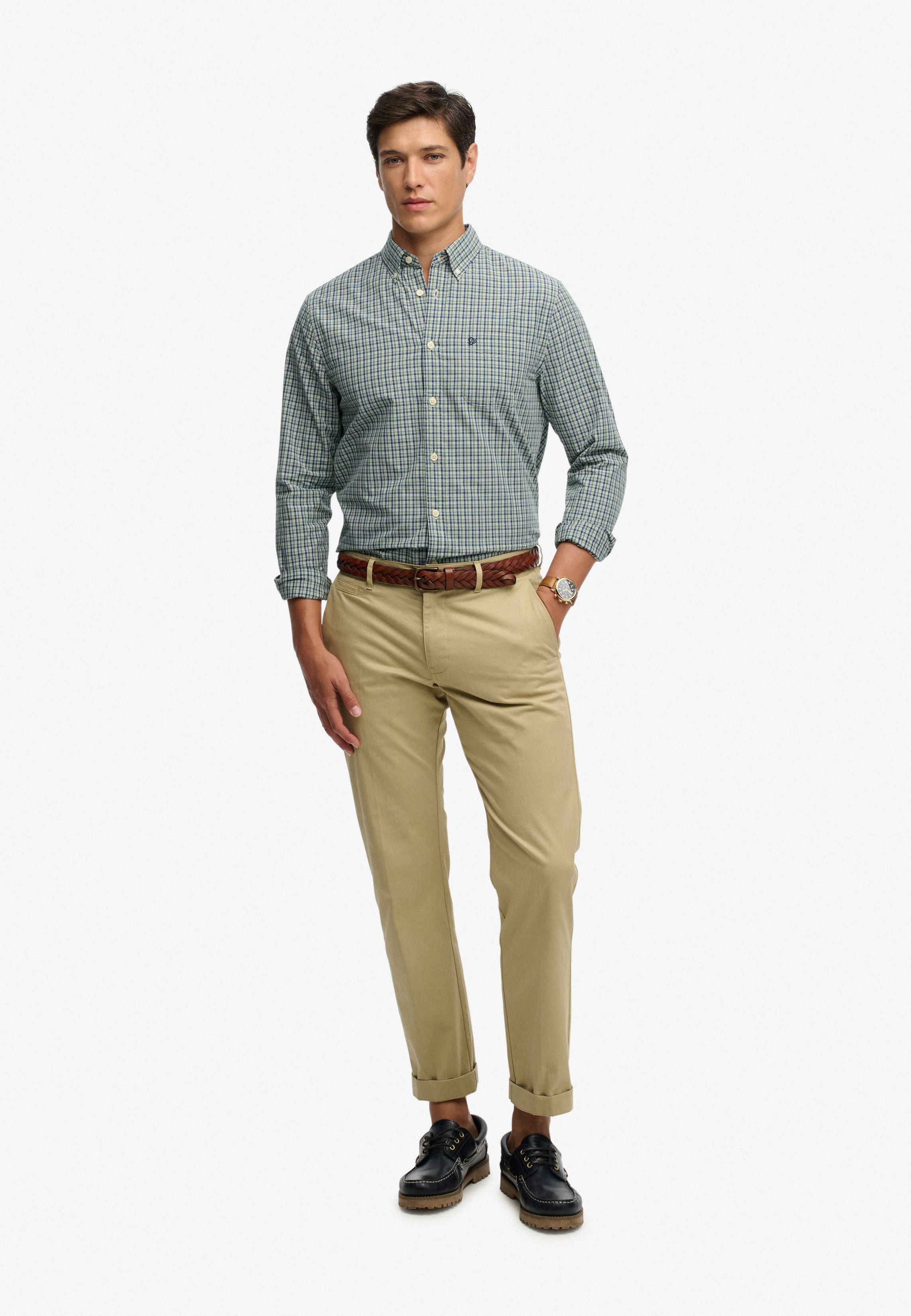 Superdry Langarmhemd PREPPY POPLIN L/S SHIRT kariertes Design, mit Knopfleiste, Regular Fit – Bild 5 von 5