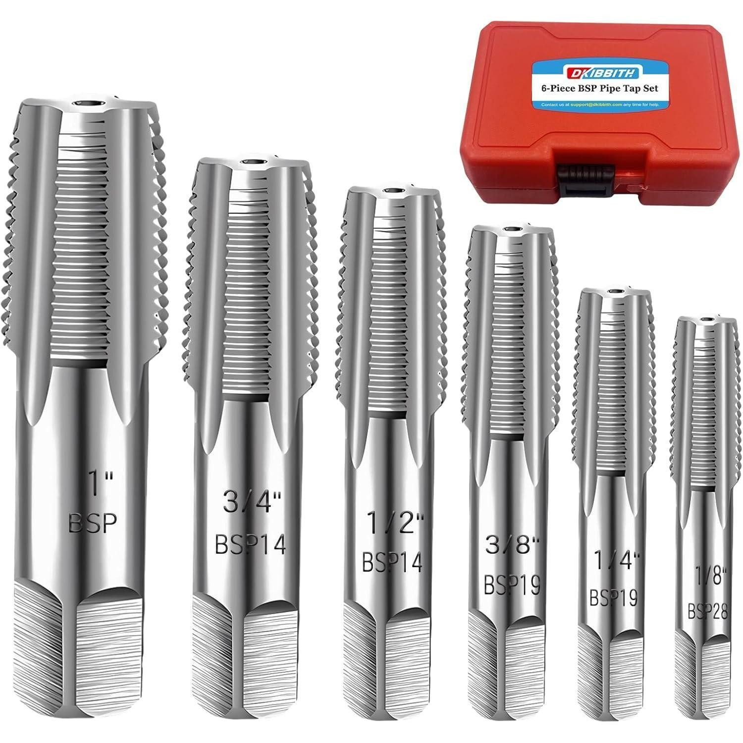 LuxusKollektion Gewindebohrer Rohrgewindebohrer BSP Set 6 Stück BSP 1 3 4 1 2 3 8 1 4 1 8 Zoll