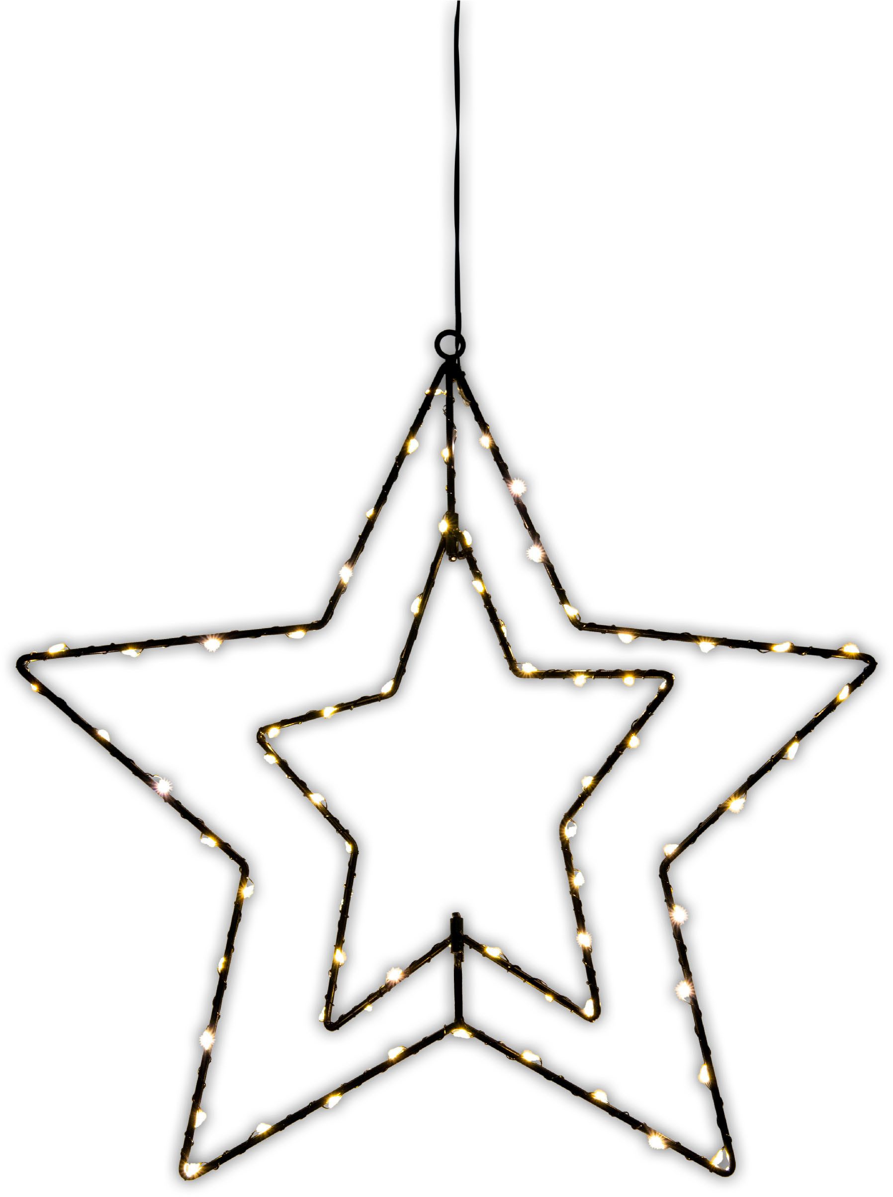 näve Dekolicht 3D Stern, LED fest integriert, Warmweiß, Weihnachtsdeko aussen