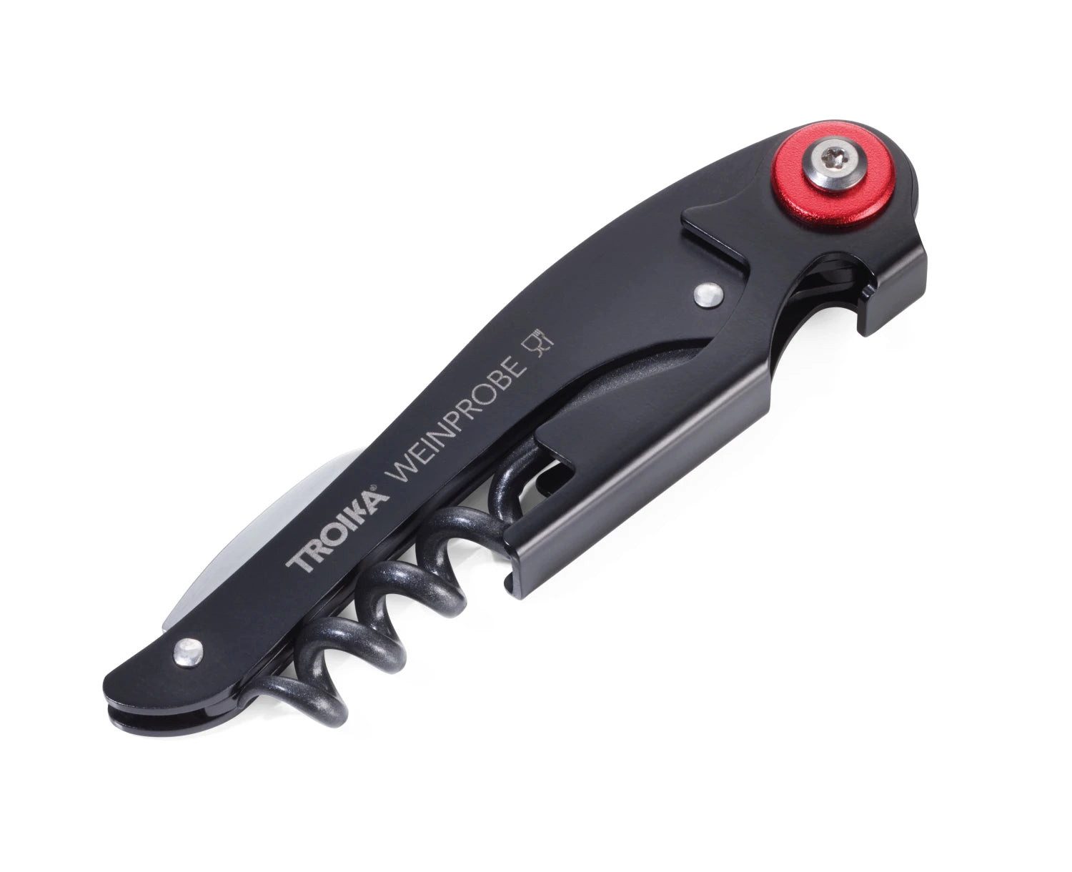 TROIKA Korkenzieher WEINPROBE Set mit Kellnermesser und Vakuumverschluss – elegantes Set, (Spar-Set), ideal als Geschenk für Genießer und Weinliebhaber, aus Edelstahl