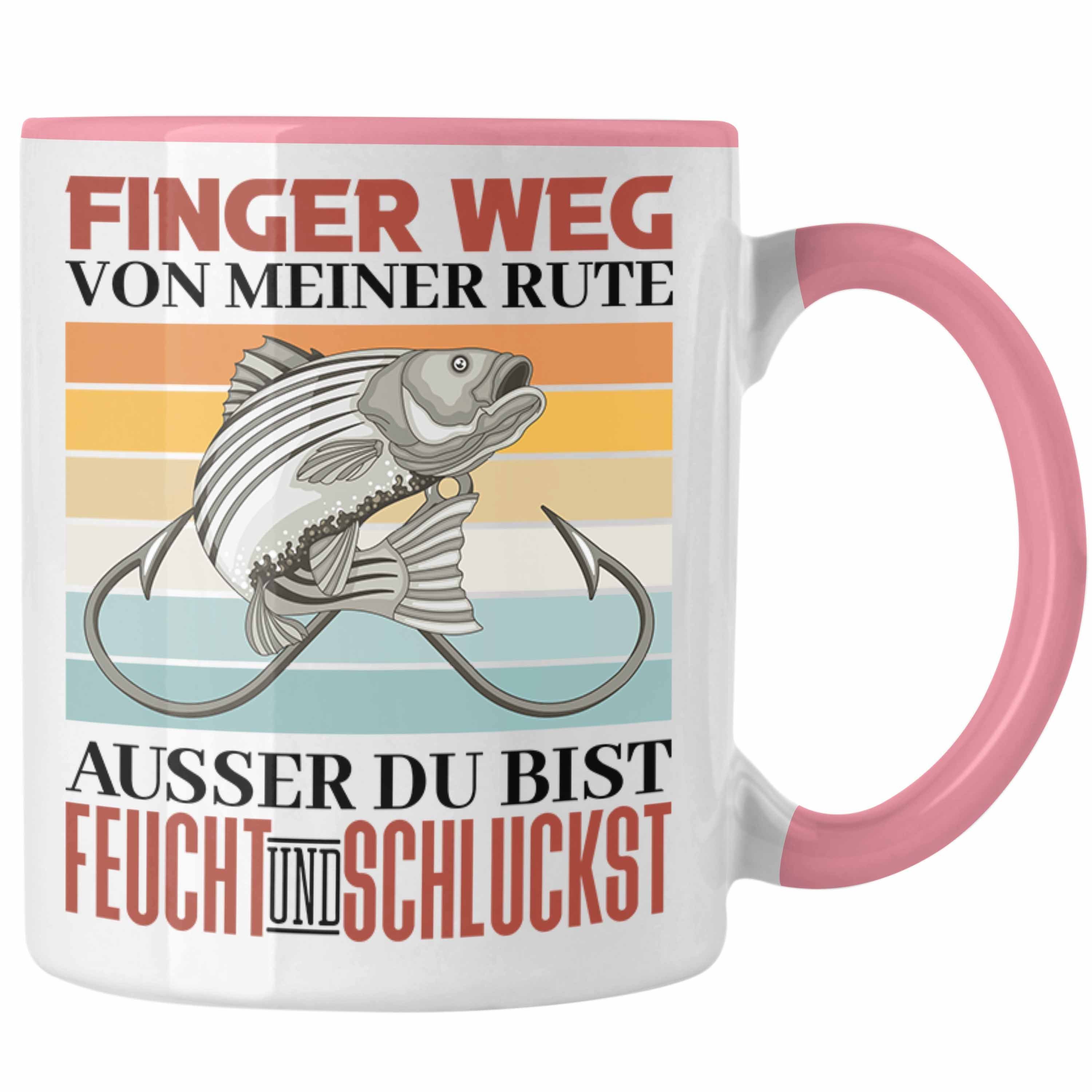 Trendation Tasse Versauter Angler Spruch Tasse Fischer Männer Geschenki Geschenk Rosa Angeln