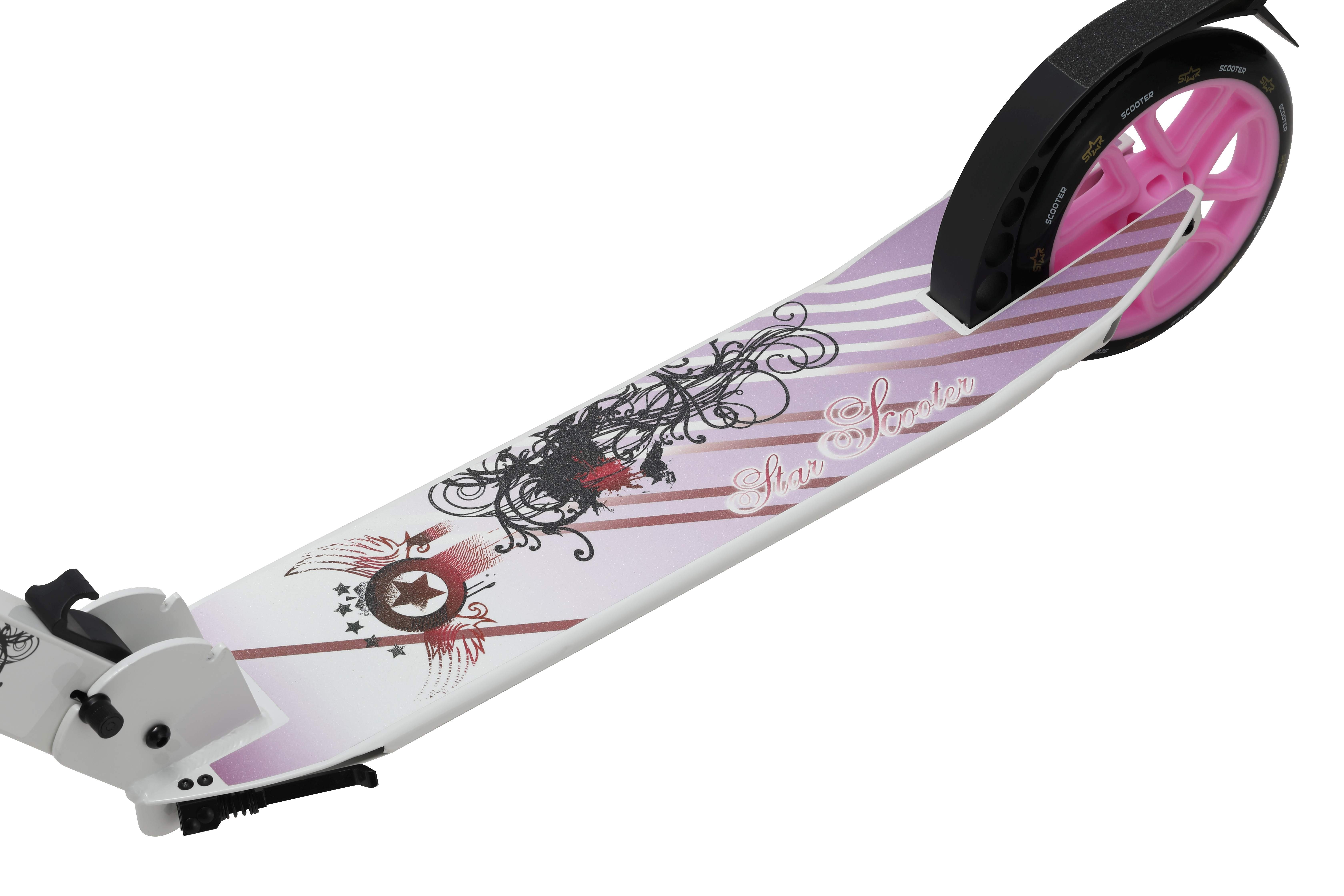 Star-Scooter Cityroller 255 mm, ab 8 Jahre, Kinder City Roller ab 158 cm, Jungen, Mädchen, Klappbar, Höhenverstellbar, Seitenständer, Aluminium