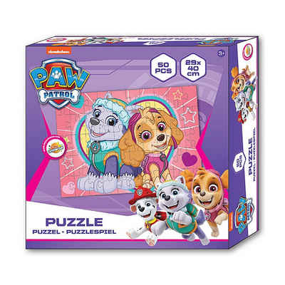 PAW PATROL Puzzle Skye & Everest, 50 Puzzleteile, Kinderpuzzle ab 3 Jahren