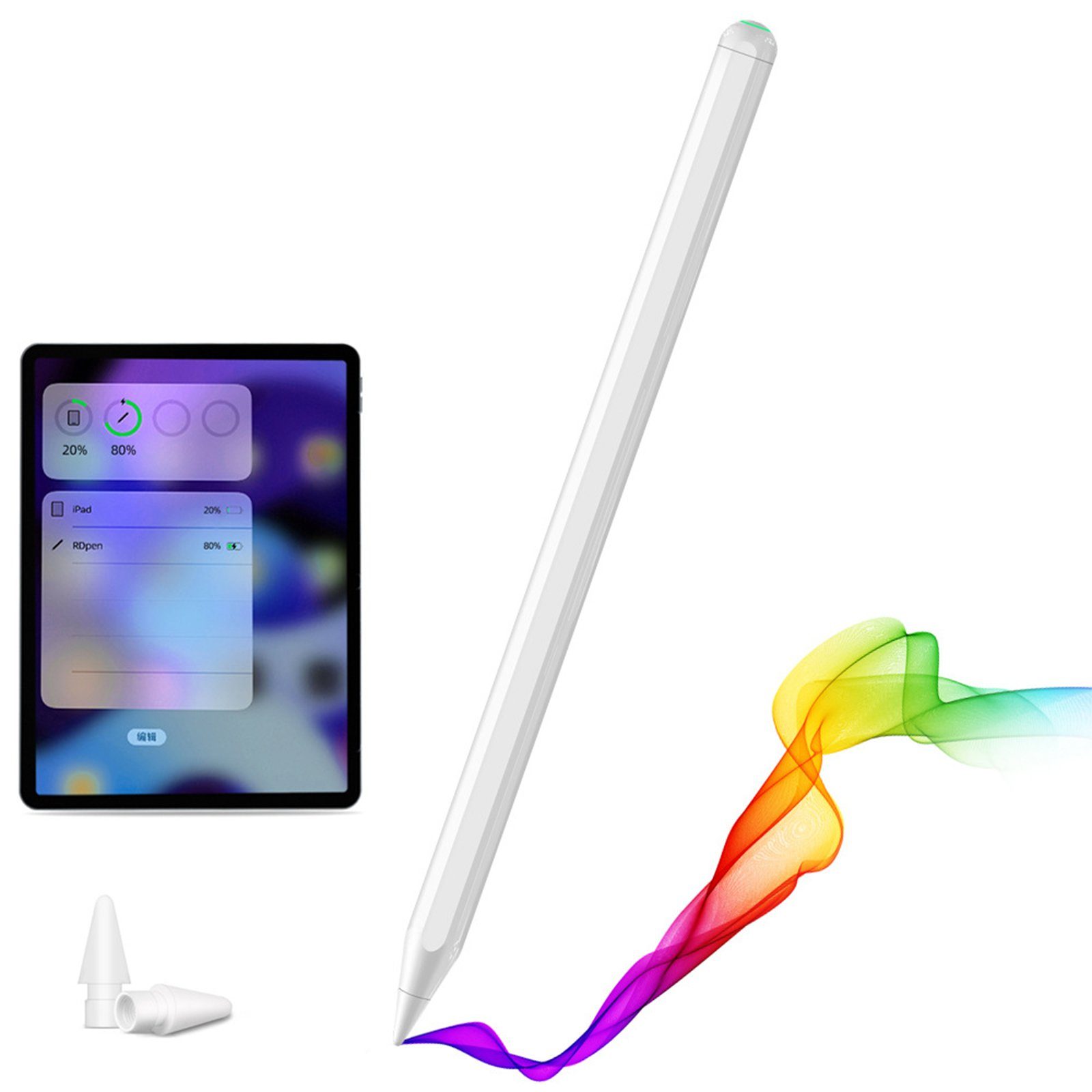 OKWISH Eingabestift Stift Stylus Pen Touchstift Pencil Touchscreen f. Apple iPad 2018-2023 (Neigungsempfindlich Adsorption des iPads aufgeladen werden, Hochpräzise Handflächenerkennung Bluetooth Akkustand) Magnetisches Pen Kompatibel mit iPad iPad Pro iPad Mini iPad Air