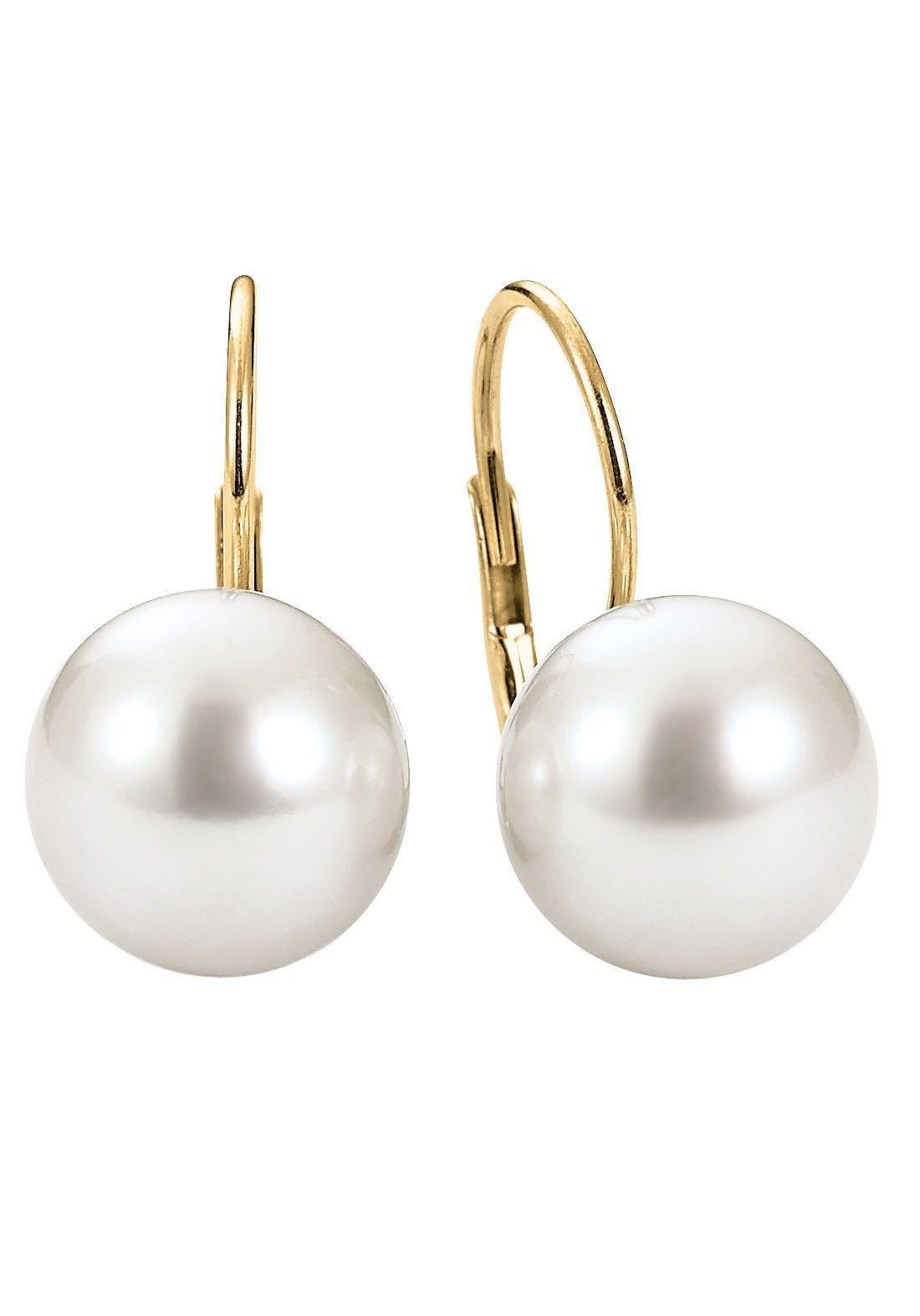 Firetti Paar Серьги Schmuck Geschenk Gold 585 Ohrschmuck Patentbrisur Perle, Made in Germany - mit Süßwasserzuchtperle