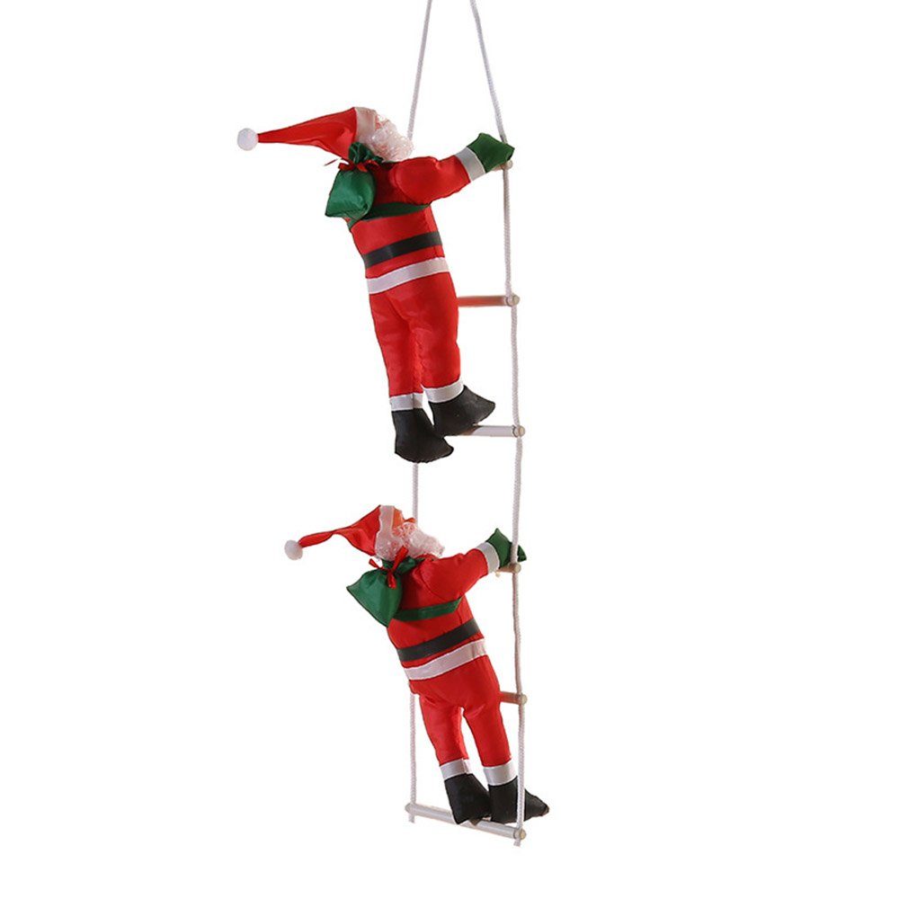 Weihnachtsmann Nikolaus auf Leiter 25cm Weihnachtsdekoration