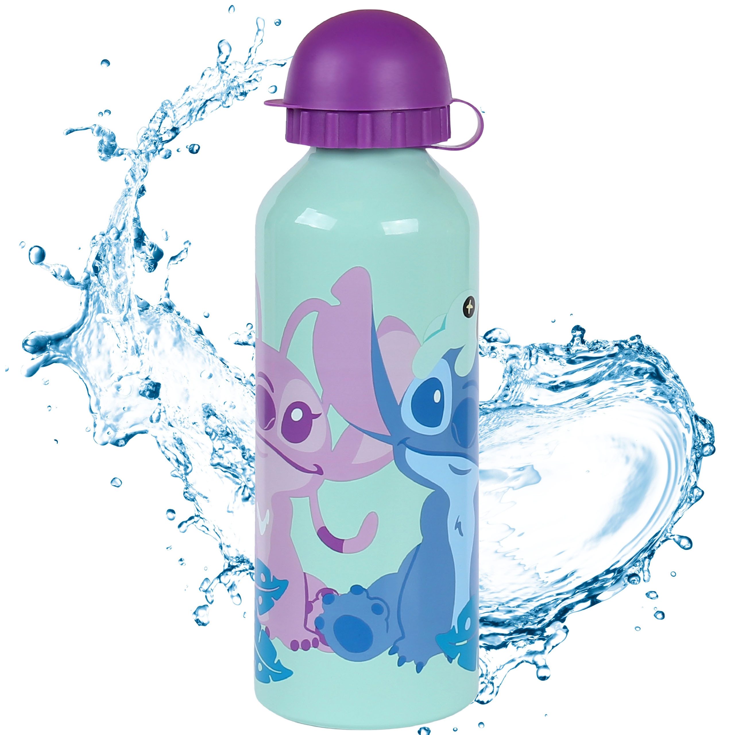 Disney Trinkflasche DISNEY Stitch Trinkflasche Aluminium 500 ml für Mädchen